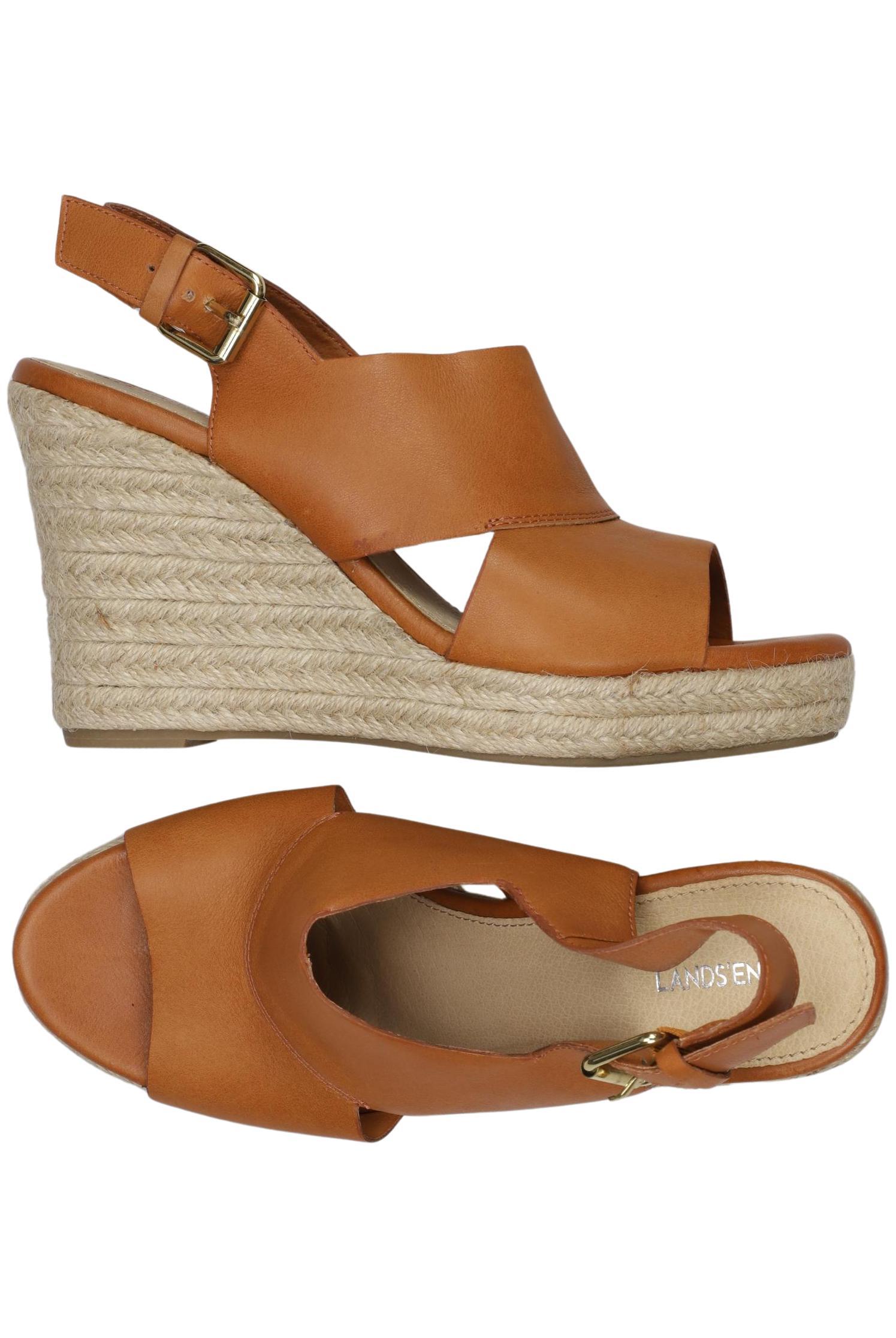 

Lands End Damen Sandale, braun, Gr. 38.5