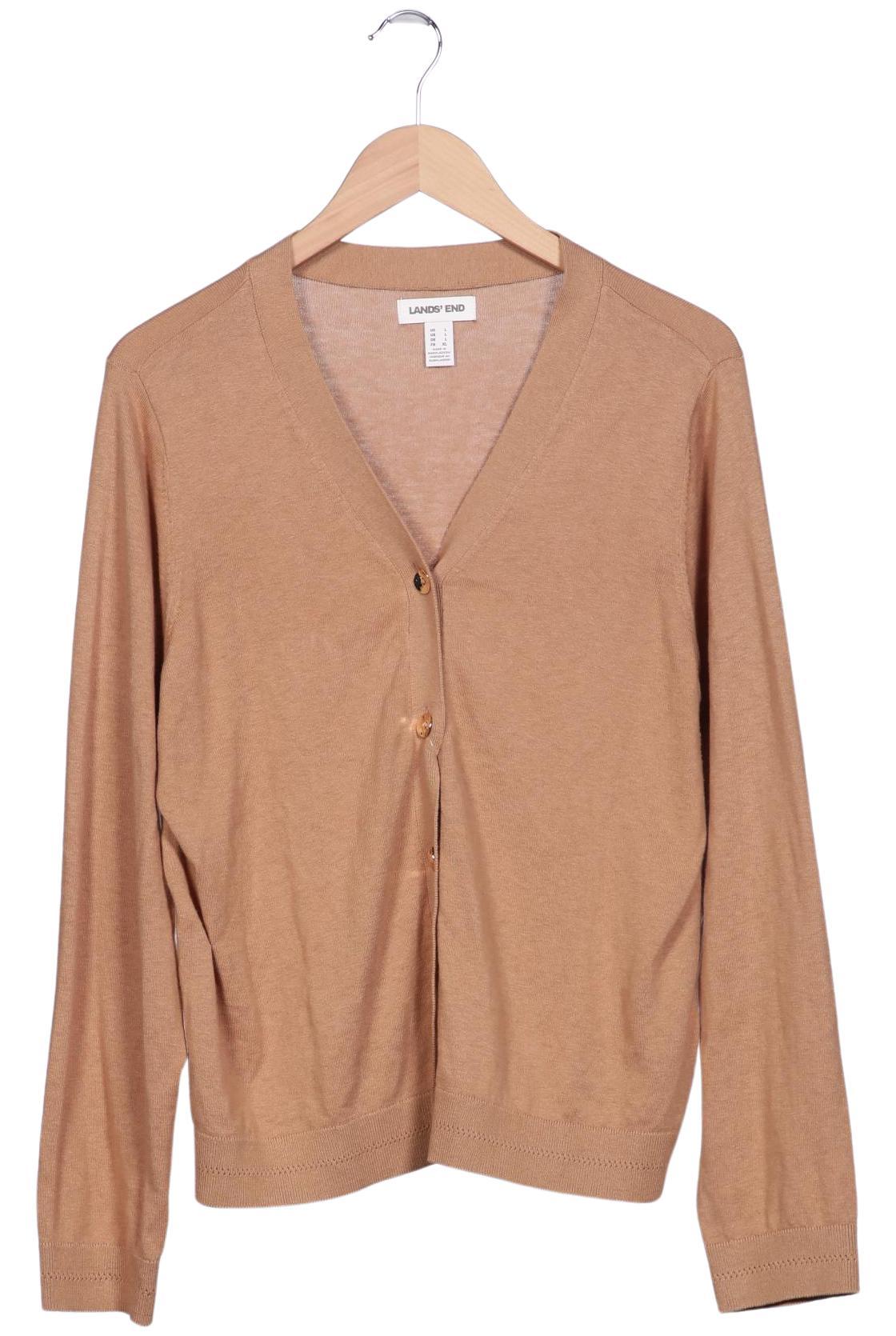 

Lands End Damen Strickjacke, beige, Gr. 42