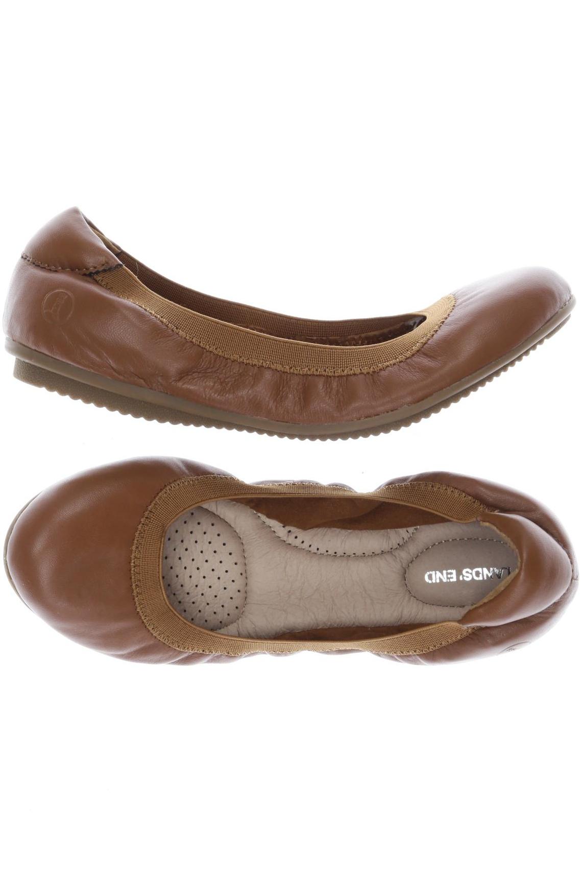 

Lands End Damen Ballerinas, braun, Gr. 37