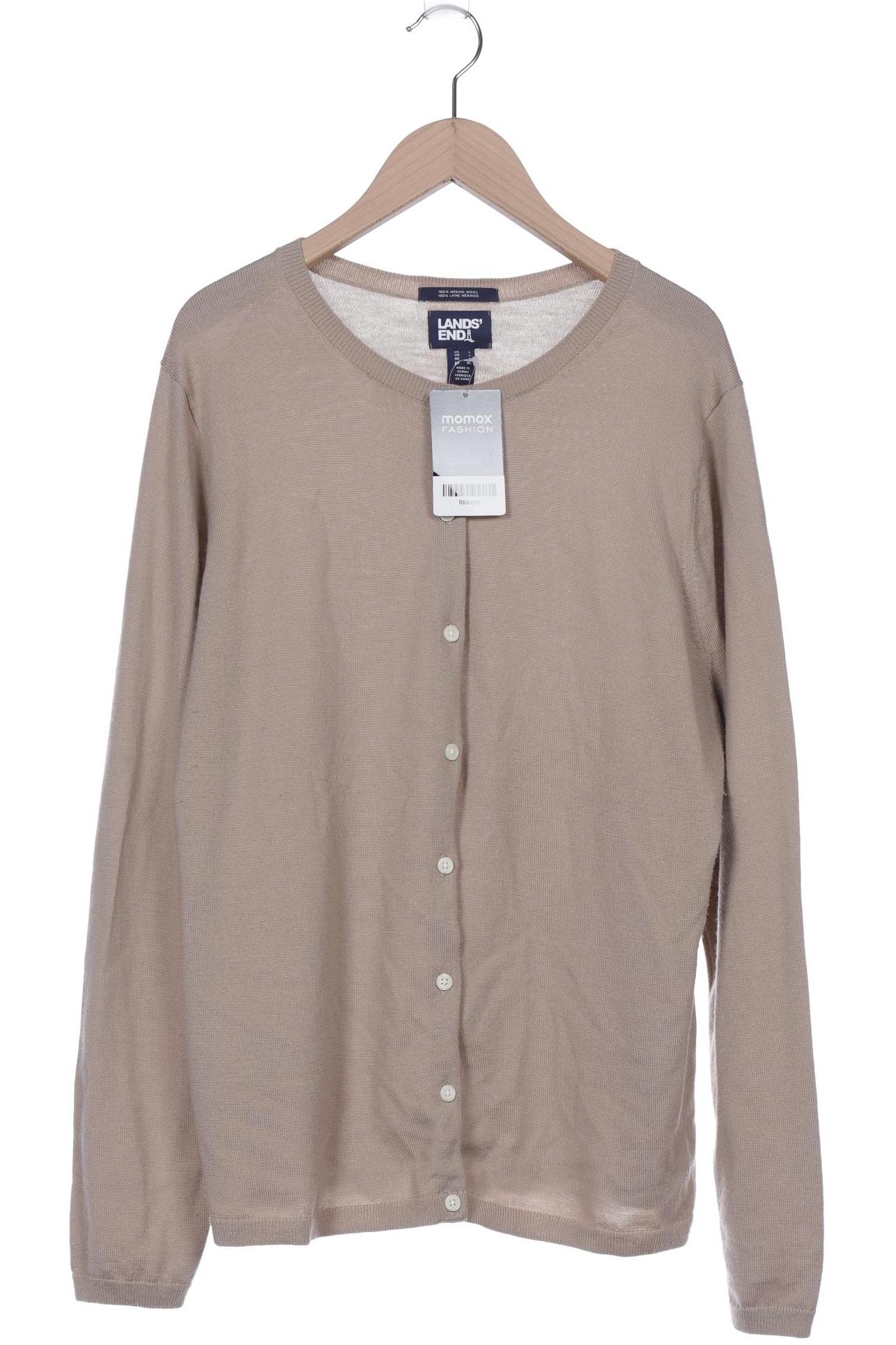 

Lands End Damen Strickjacke, beige, Gr. 42