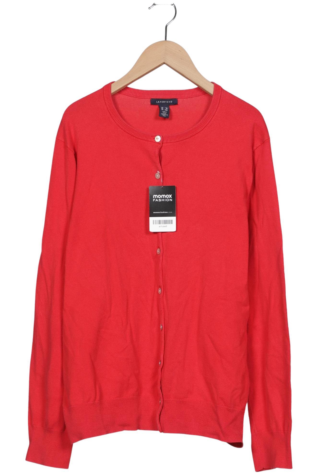 

Lands End Damen Strickjacke, rot, Gr. 44