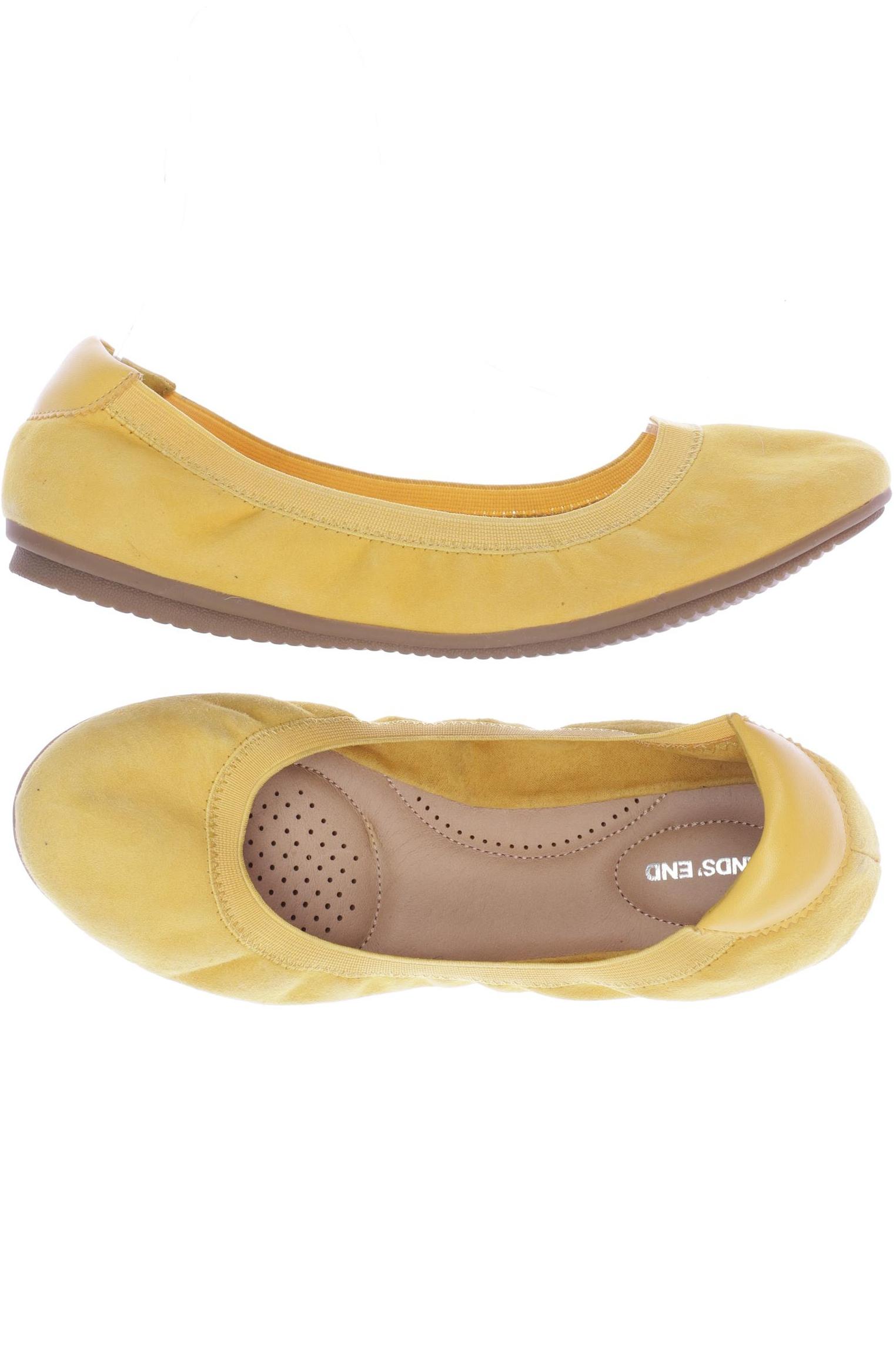

Lands End Damen Ballerinas, gelb, Gr. 41