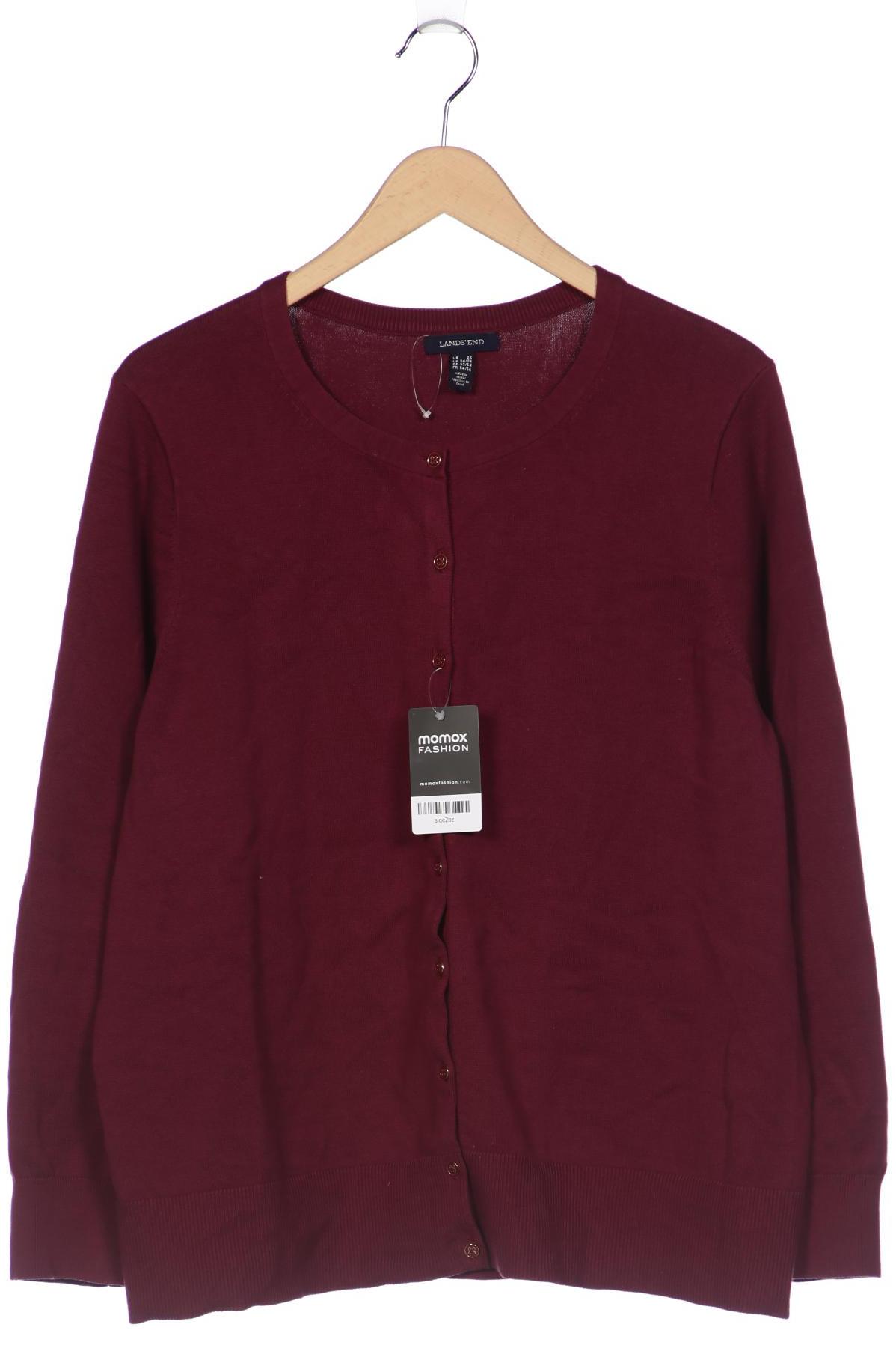 

Lands End Damen Strickjacke, bordeaux, Gr. 52