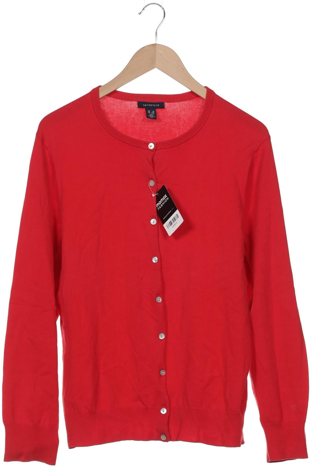 

Lands End Damen Strickjacke, rot, Gr. 44