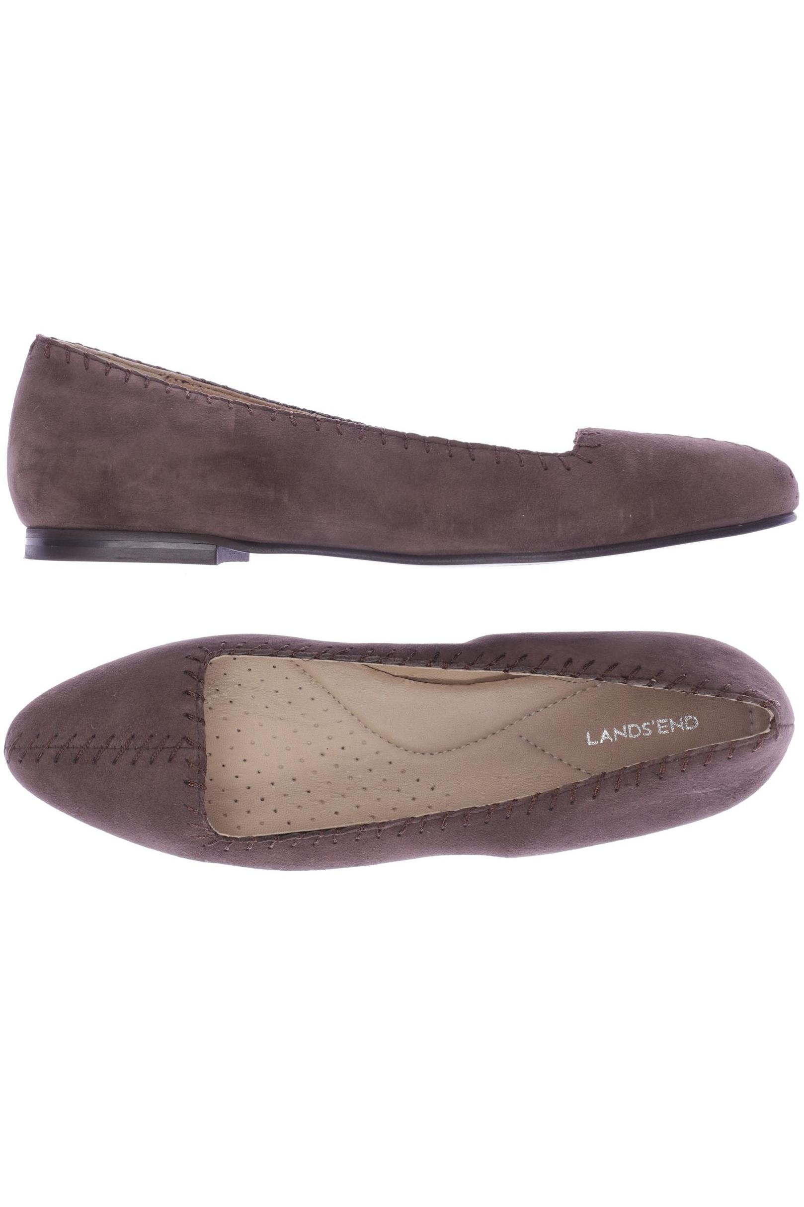

Lands End Damen Ballerinas, braun, Gr. 40