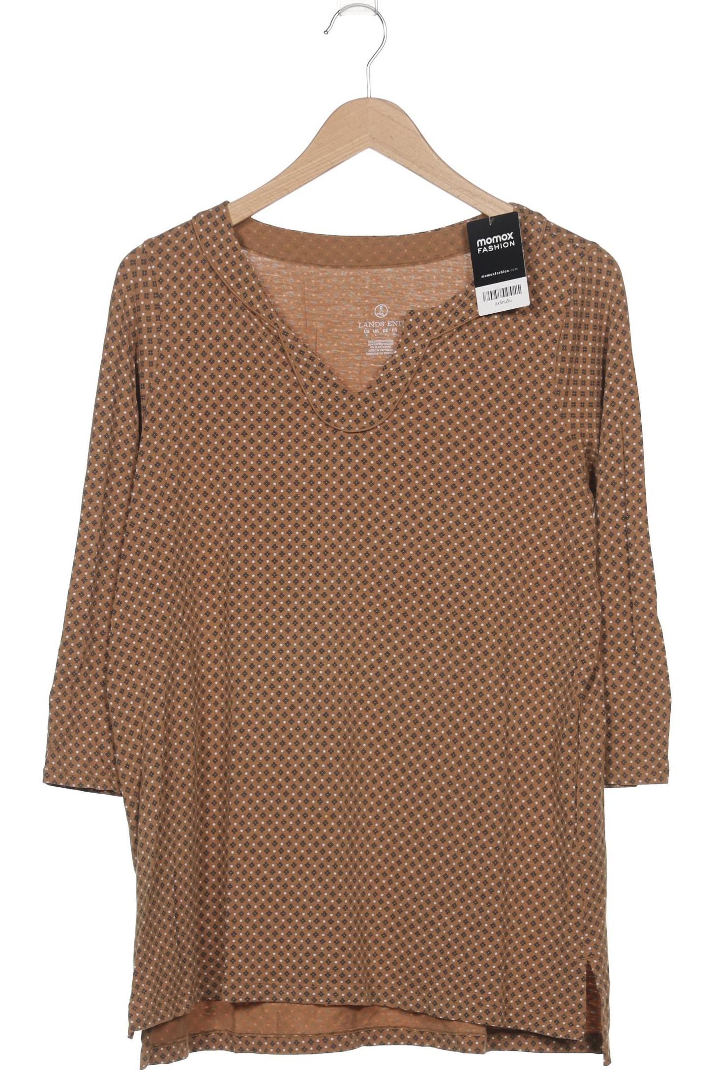 

Lands End Damen Langarmshirt, braun, Gr. 42