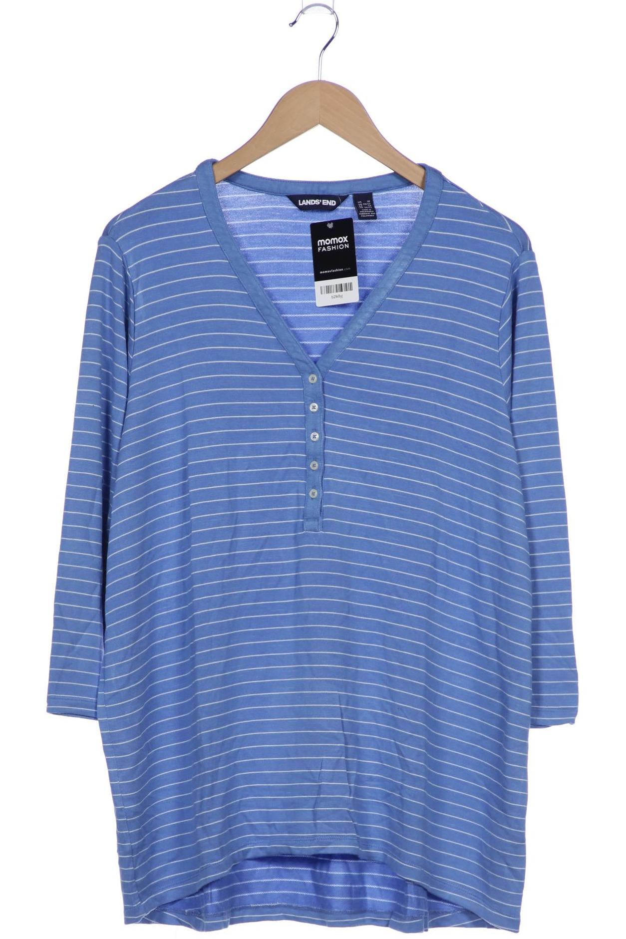 

Lands End Damen Langarmshirt, blau, Gr. 50