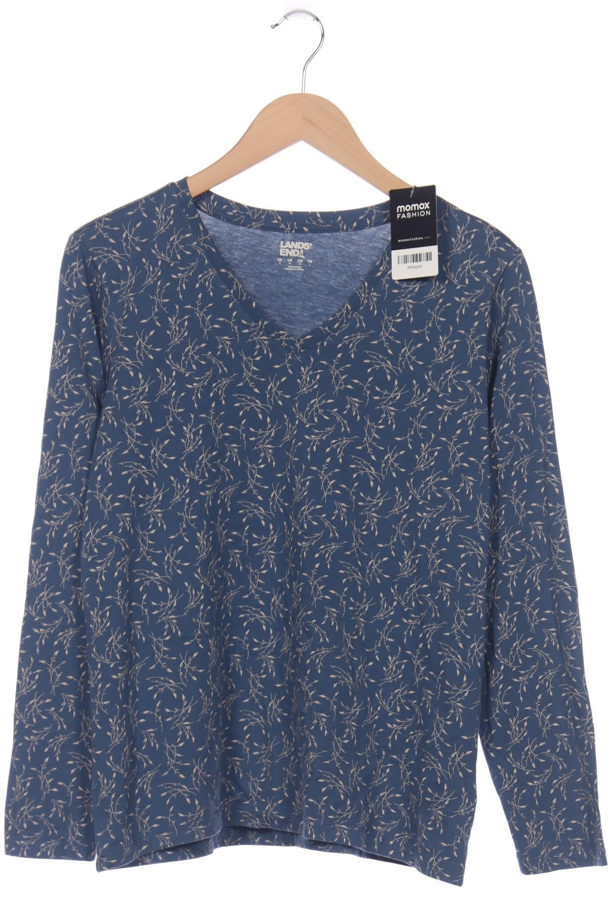 

Lands End Damen Langarmshirt, blau, Gr. 38