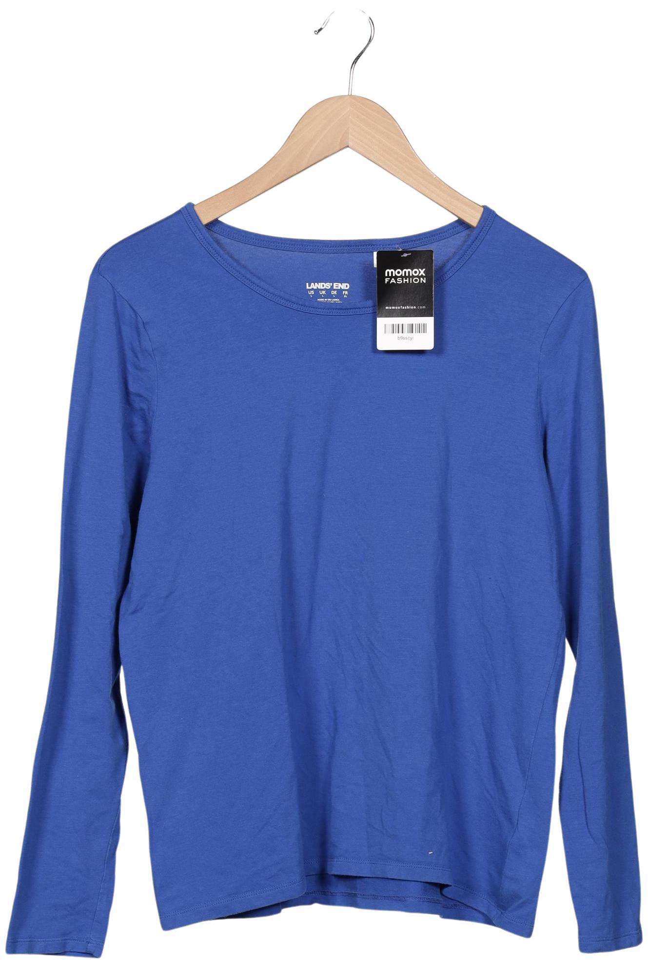 

Lands End Damen Langarmshirt, blau, Gr. 42