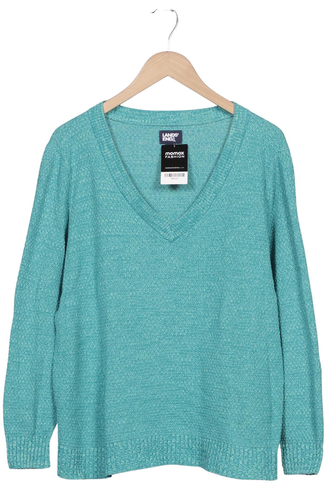 

Lands End Damen Pullover, türkis, Gr. 44