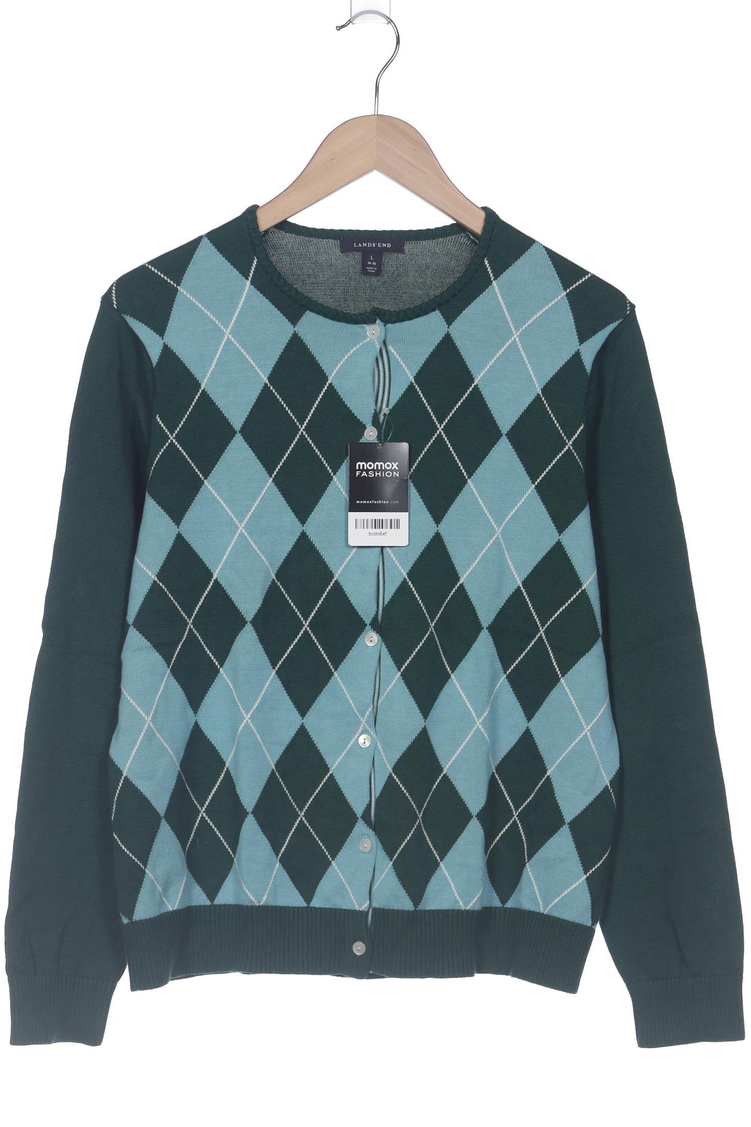 

Lands End Damen Strickjacke, grün, Gr. 42