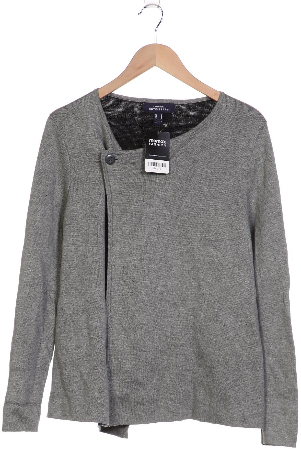 

Lands End Damen Strickjacke, grau, Gr. 38