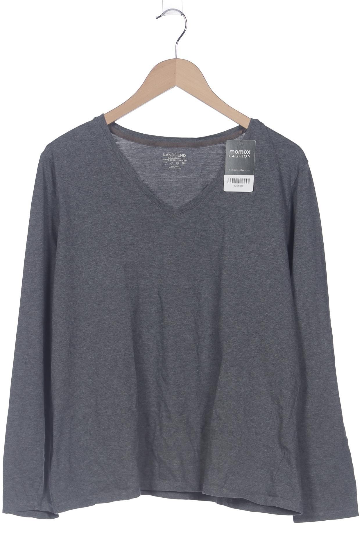 

Lands End Damen Langarmshirt, grau, Gr. 44