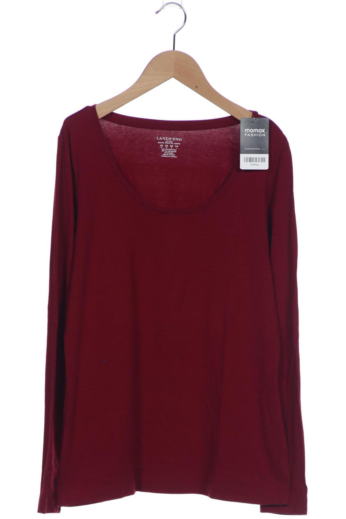 

Lands End Damen Langarmshirt, bordeaux, Gr. 38