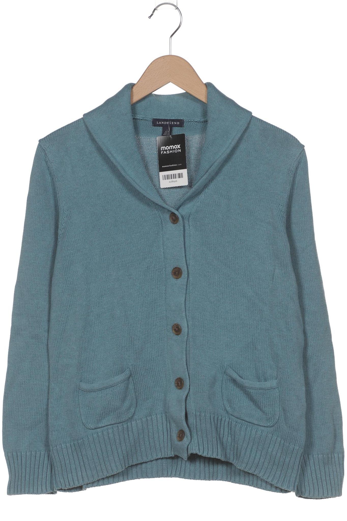 

Lands End Damen Strickjacke, blau, Gr. 42