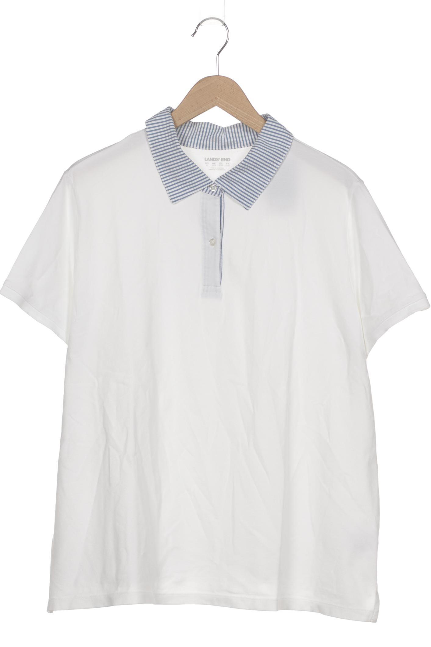 

Lands End Damen Poloshirt, weiß, Gr. 52