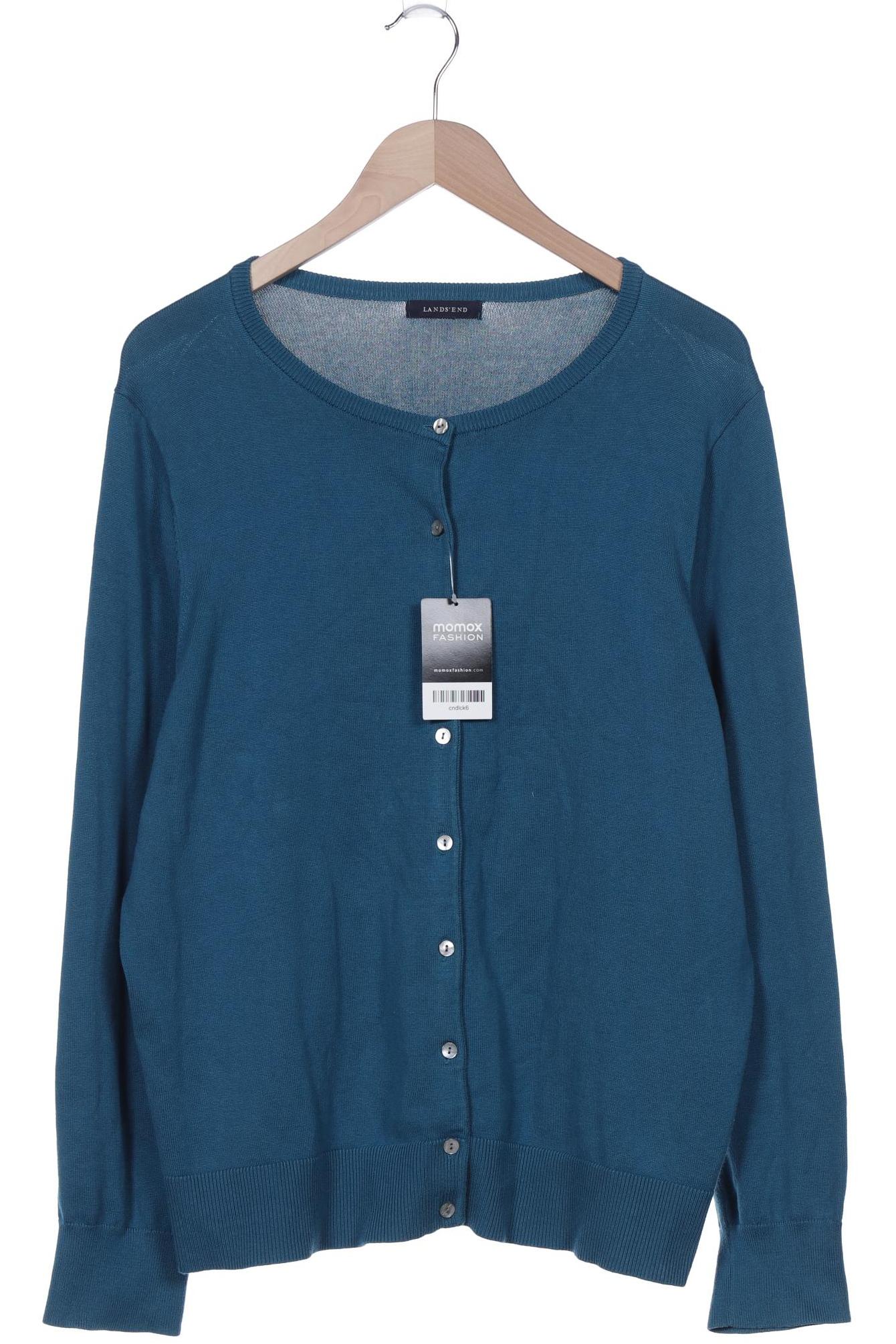 

Lands End Damen Strickjacke, blau, Gr. 48