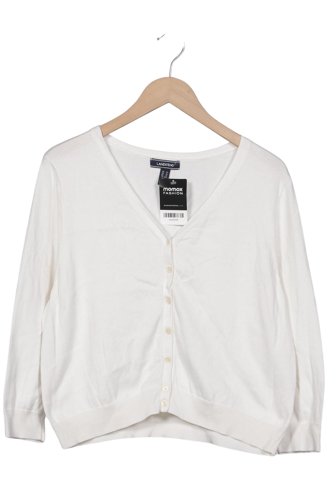 

Lands End Damen Strickjacke, weiß, Gr. 44