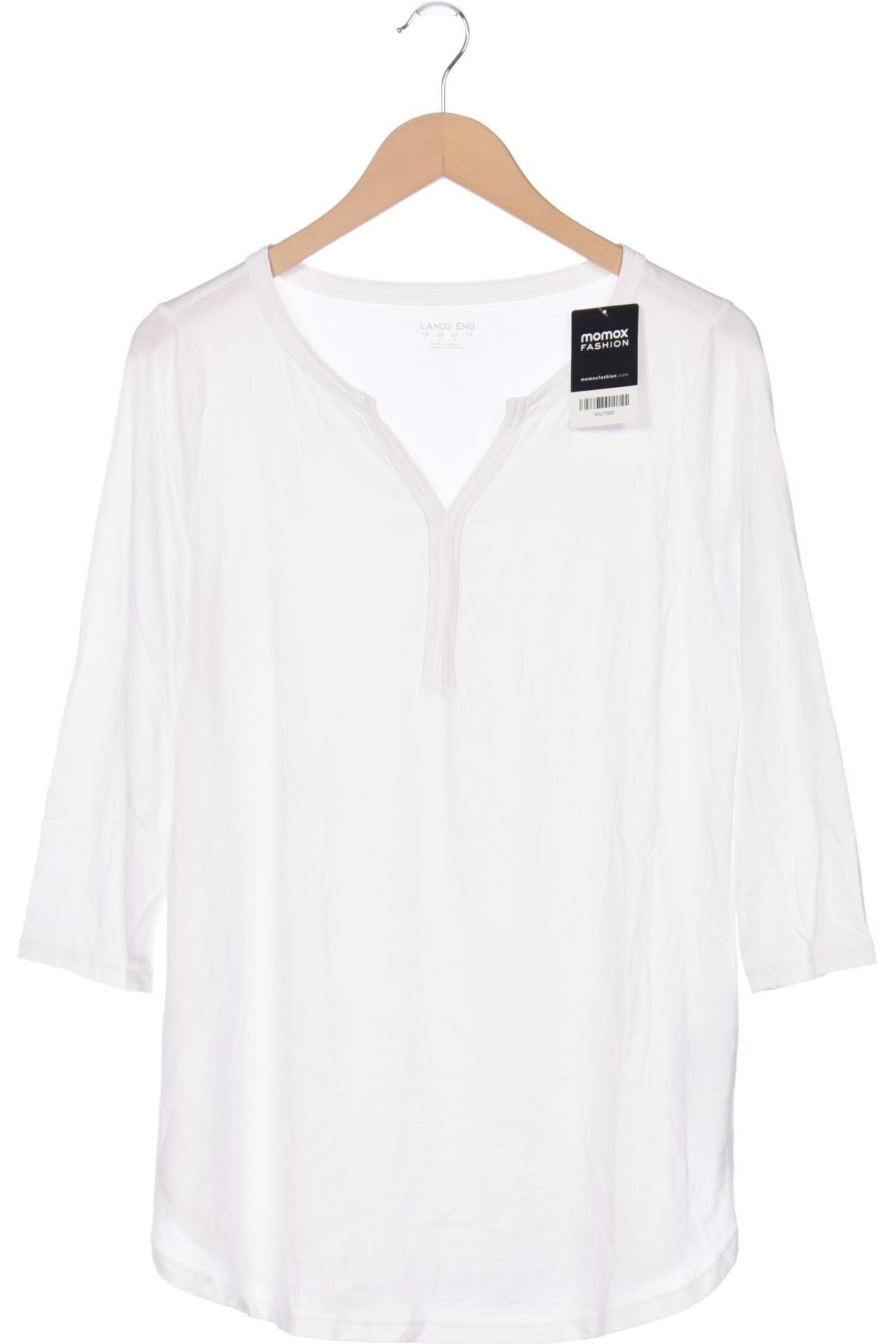 

Lands End Damen Langarmshirt, weiß, Gr. 38