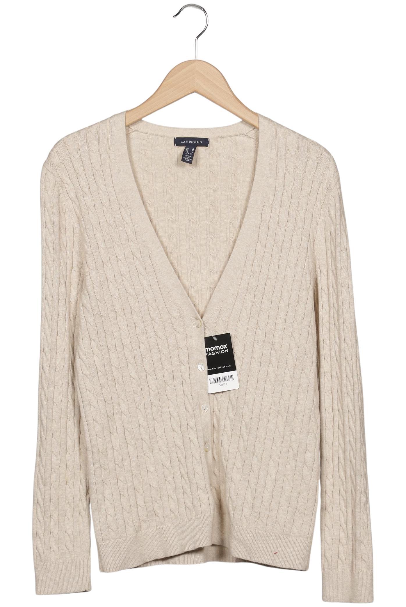 

Lands End Damen Strickjacke, beige, Gr. 38
