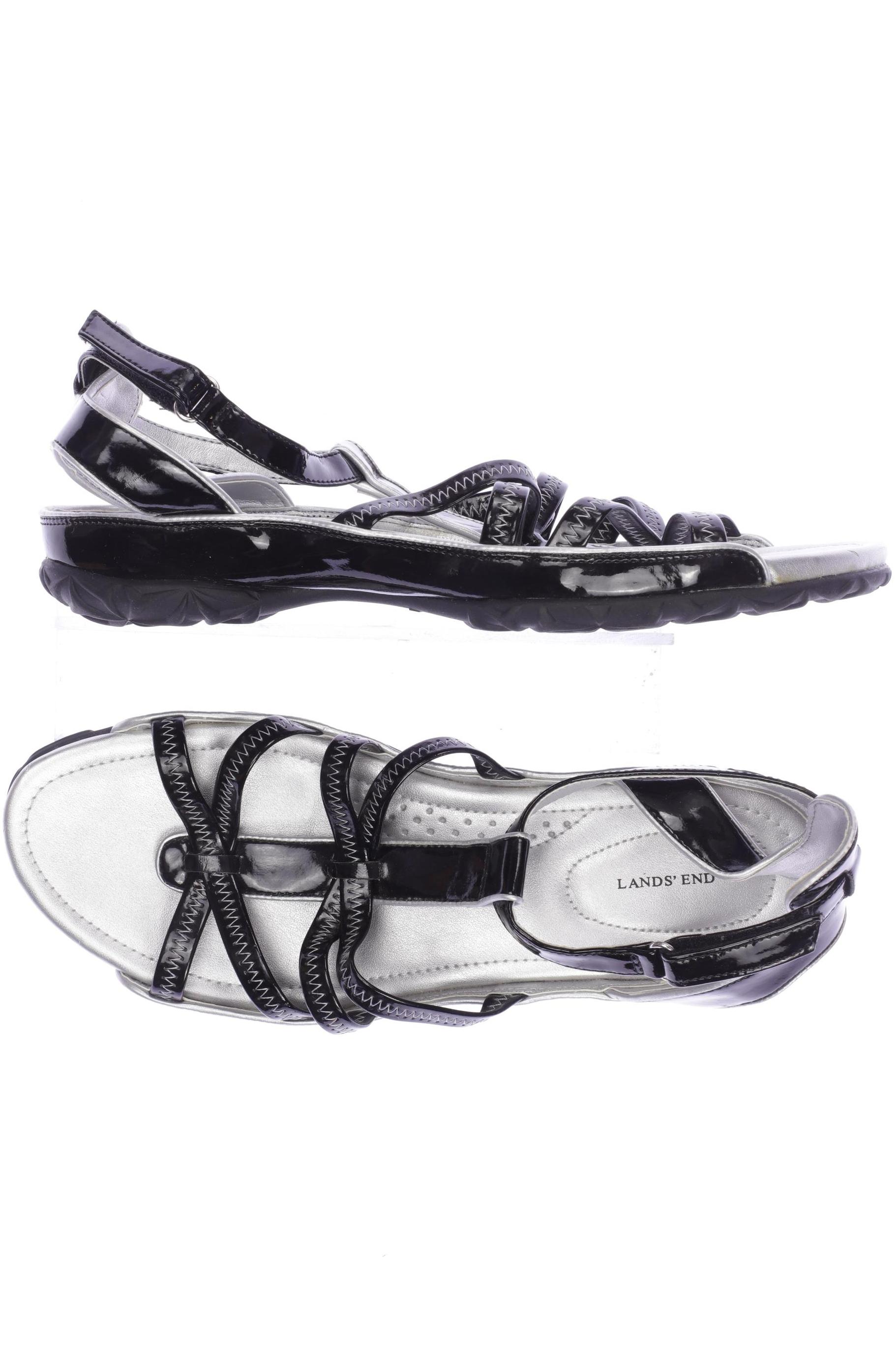 

Lands End Damen Sandale, schwarz, Gr. 41.5