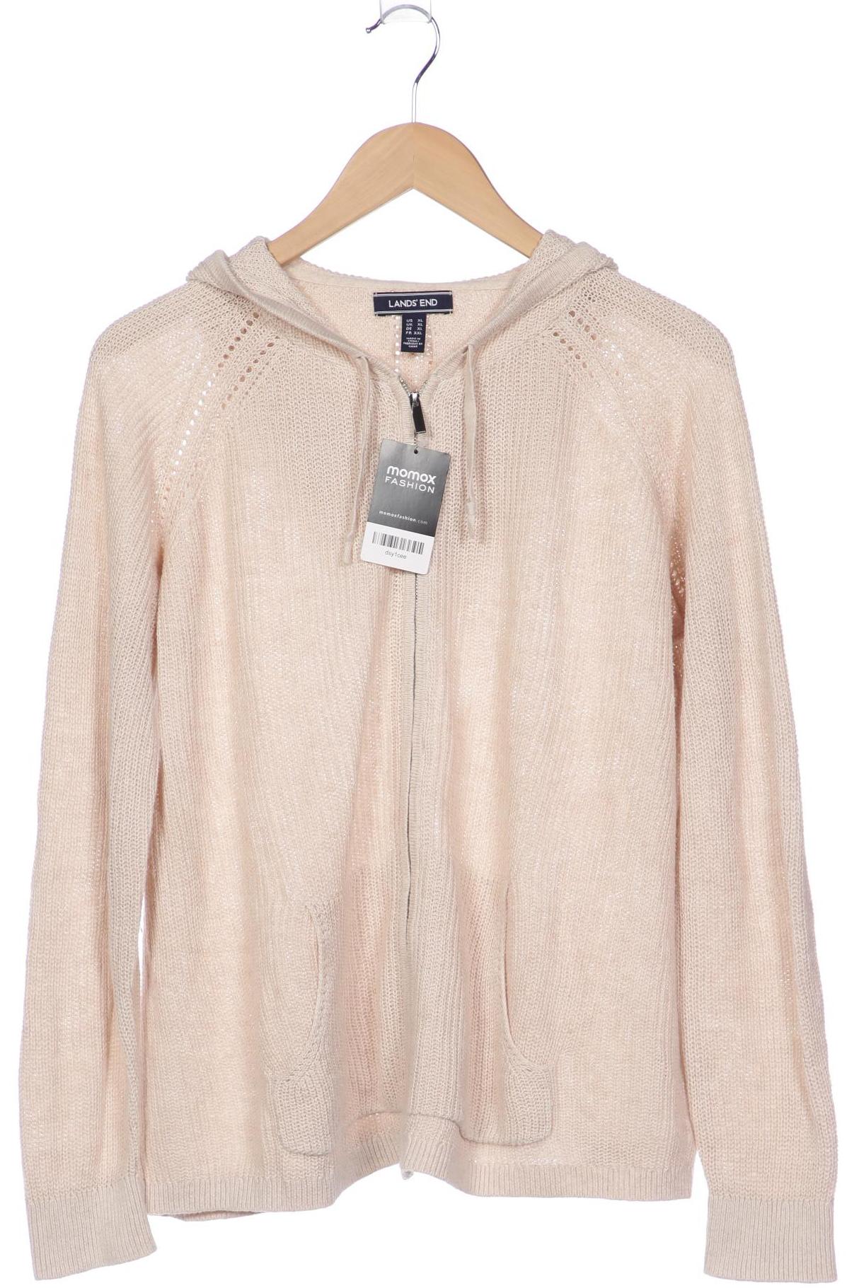 

Lands End Damen Strickjacke, beige, Gr. 44
