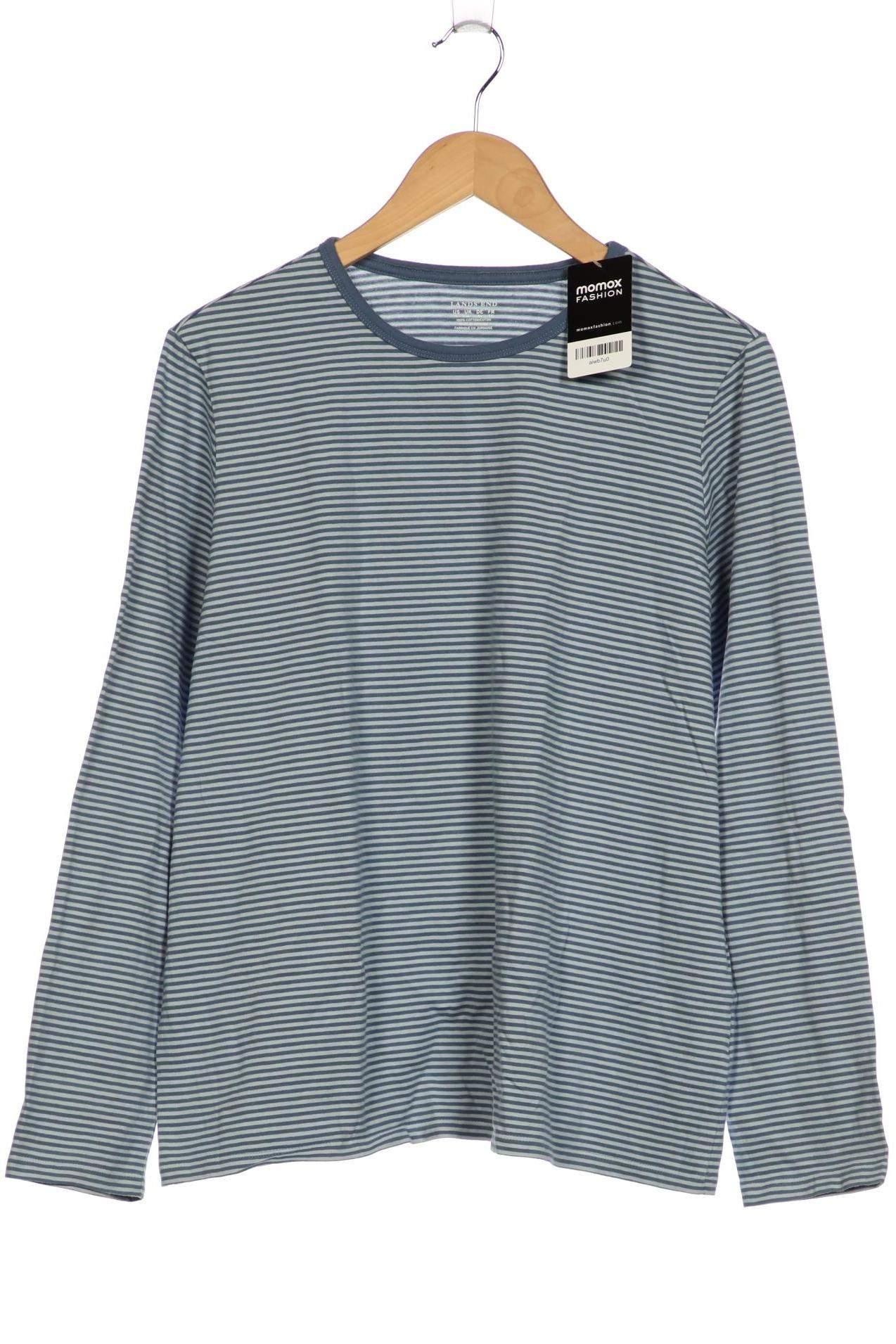 

Lands End Damen Langarmshirt, blau, Gr. 44