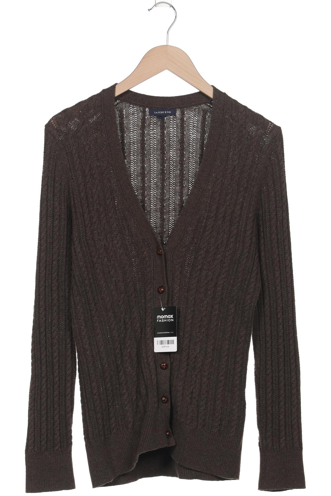 

Lands End Damen Strickjacke, braun, Gr. 38