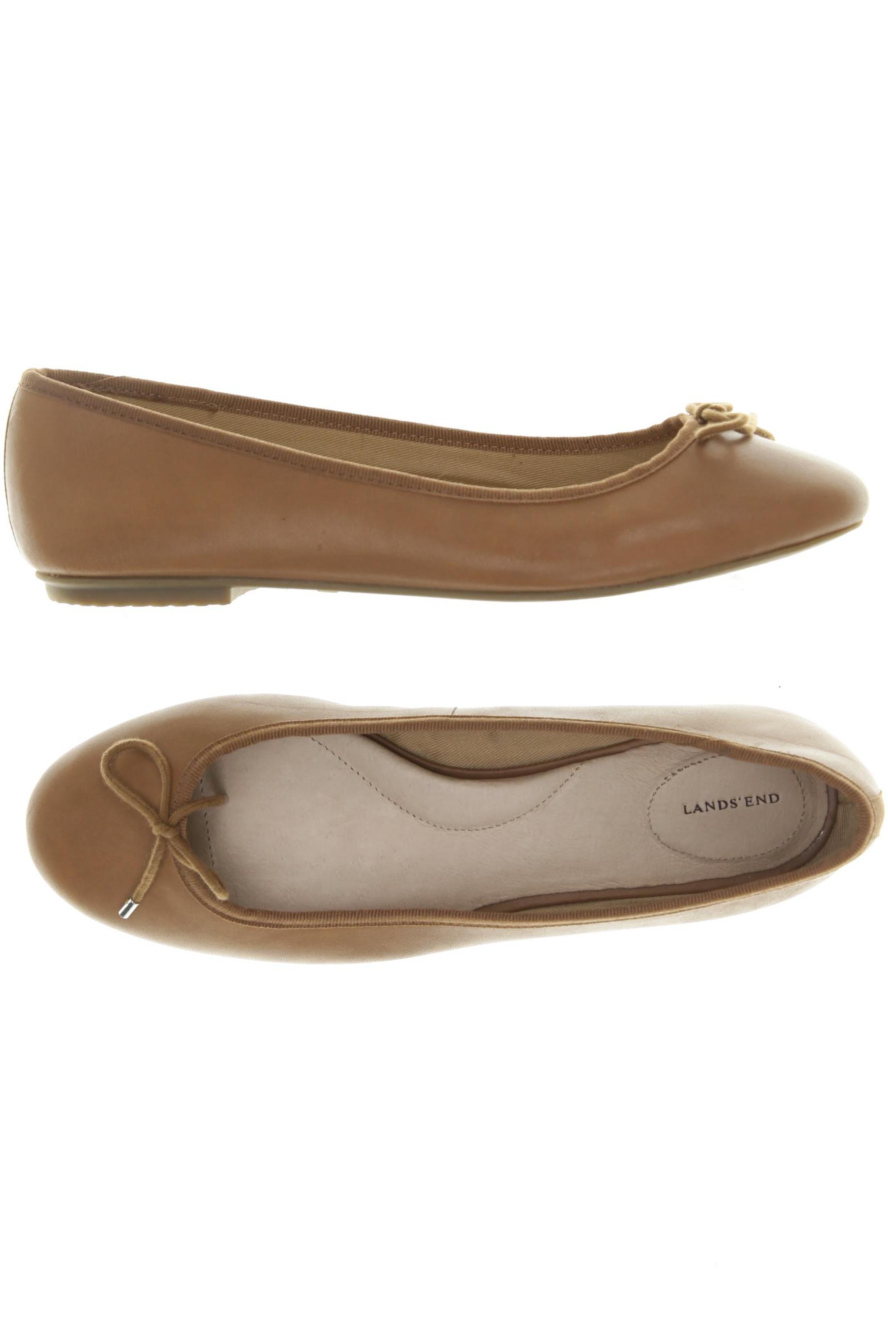 

Lands End Damen Ballerinas, braun, Gr. 38