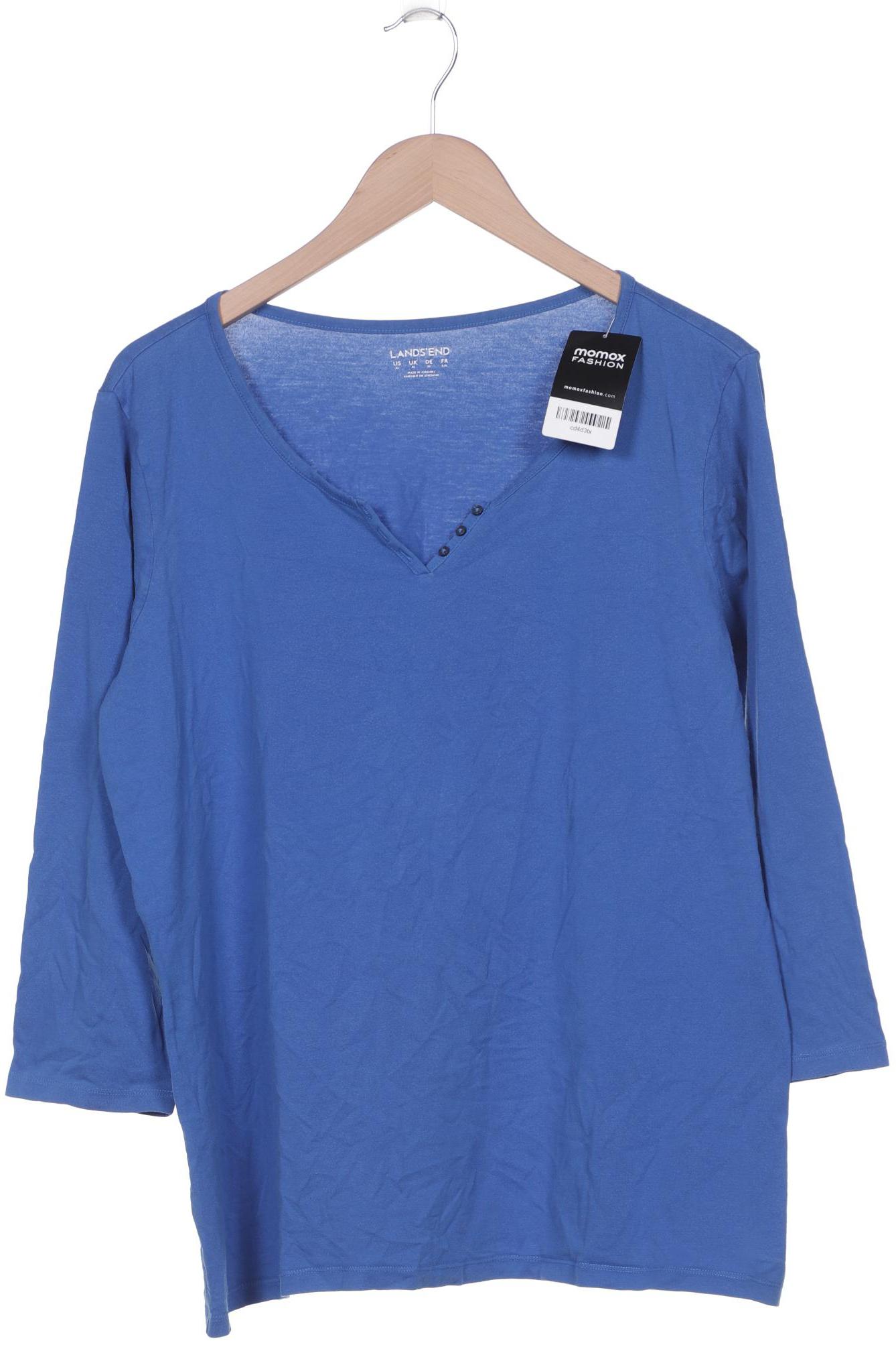 

Lands End Damen Langarmshirt, blau, Gr. 44