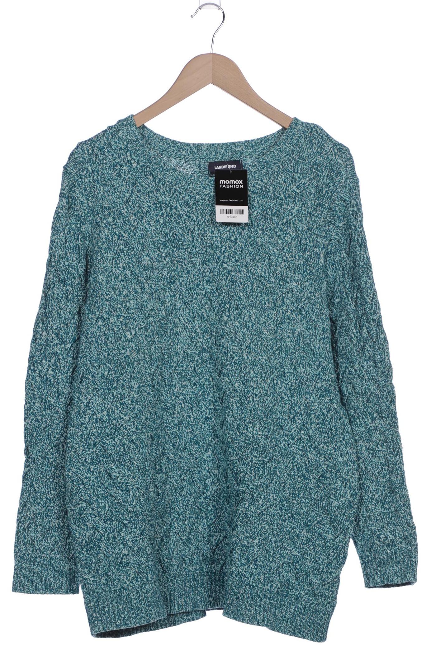 

Lands End Damen Pullover, türkis, Gr. 52