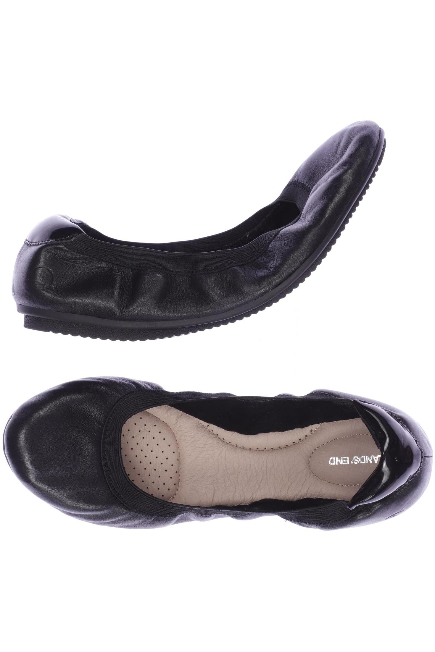 

Lands End Damen Ballerinas, schwarz, Gr. 42.5