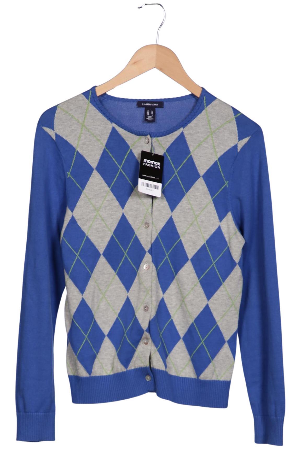 

Lands End Damen Strickjacke, blau, Gr. 38