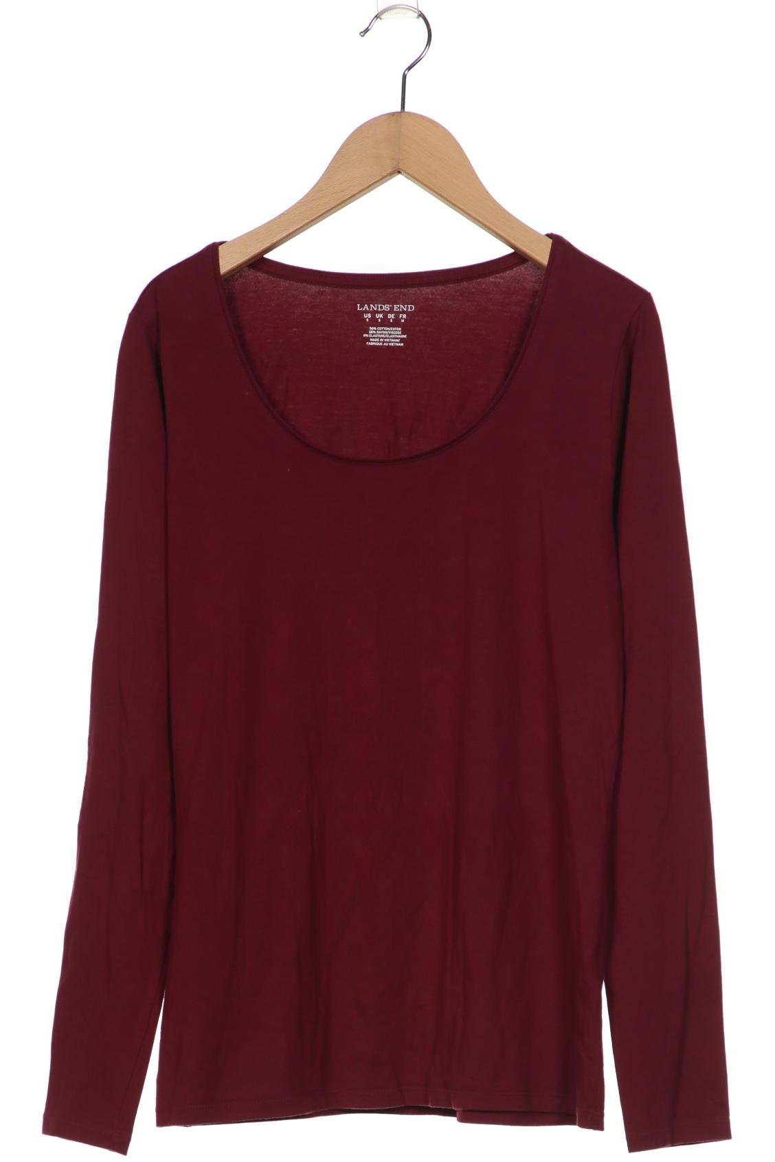 

Lands End Damen Langarmshirt, bordeaux, Gr. 36