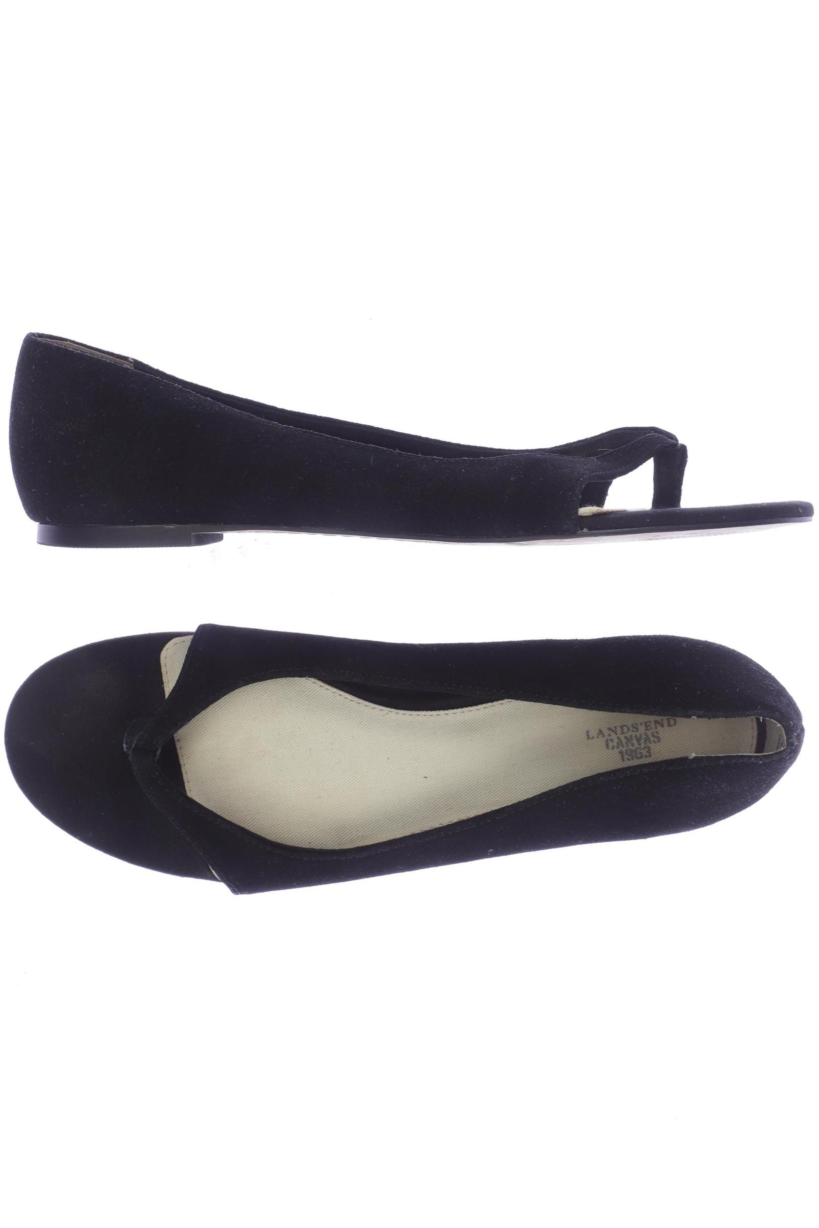 

Lands End Damen Sandale, schwarz