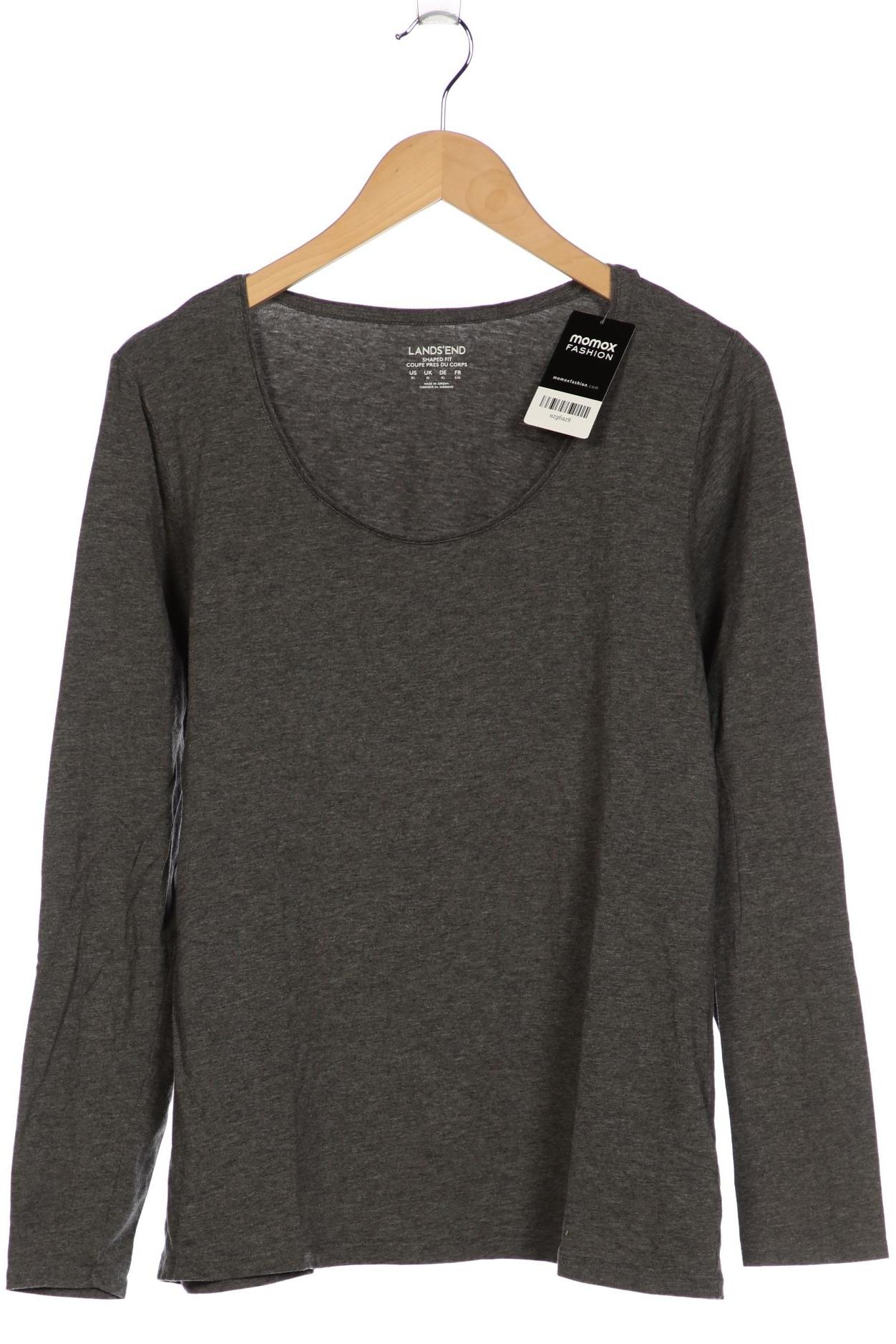 

Lands End Damen Langarmshirt, grau, Gr. 44