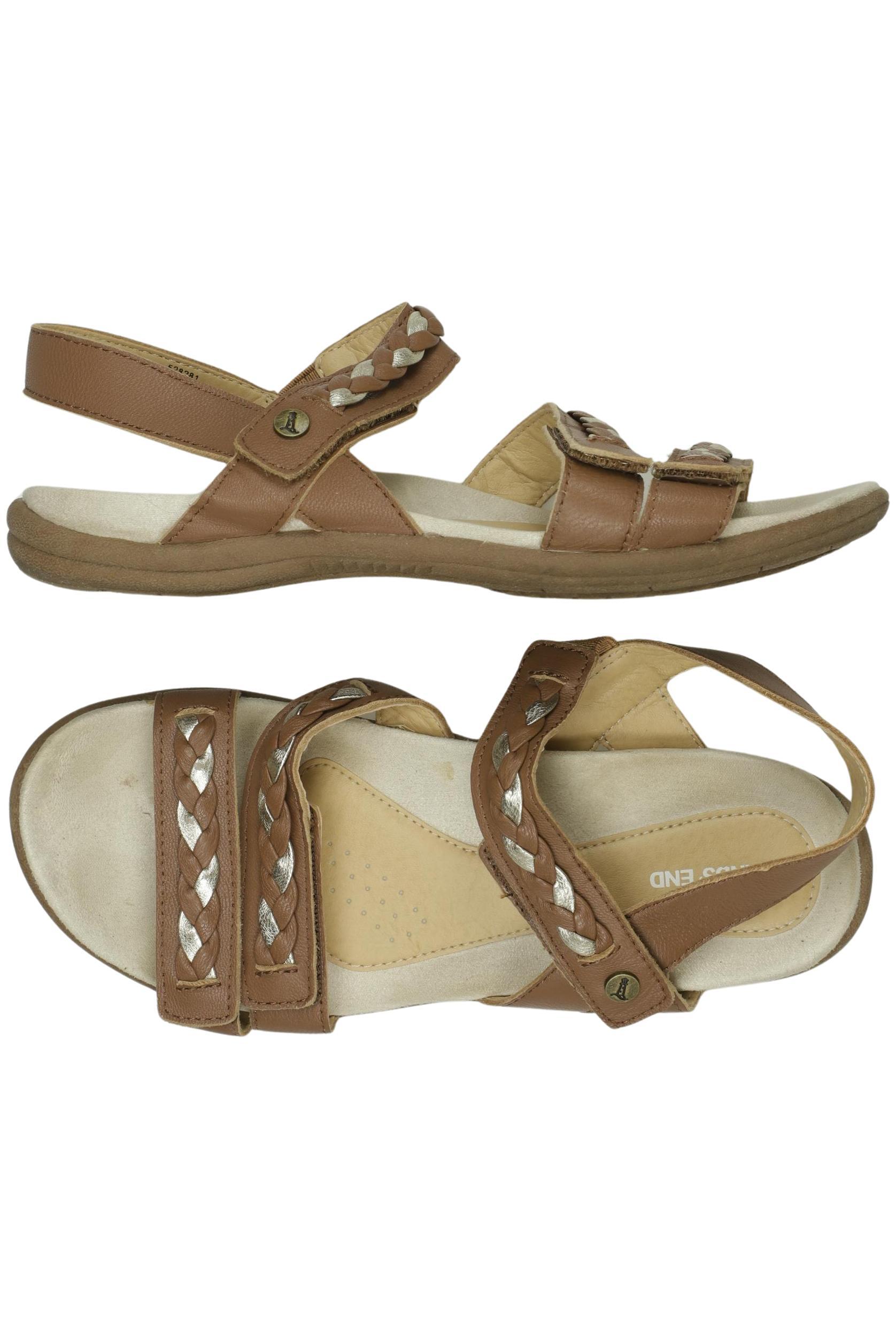 

Lands End Damen Sandale, braun, Gr. 37