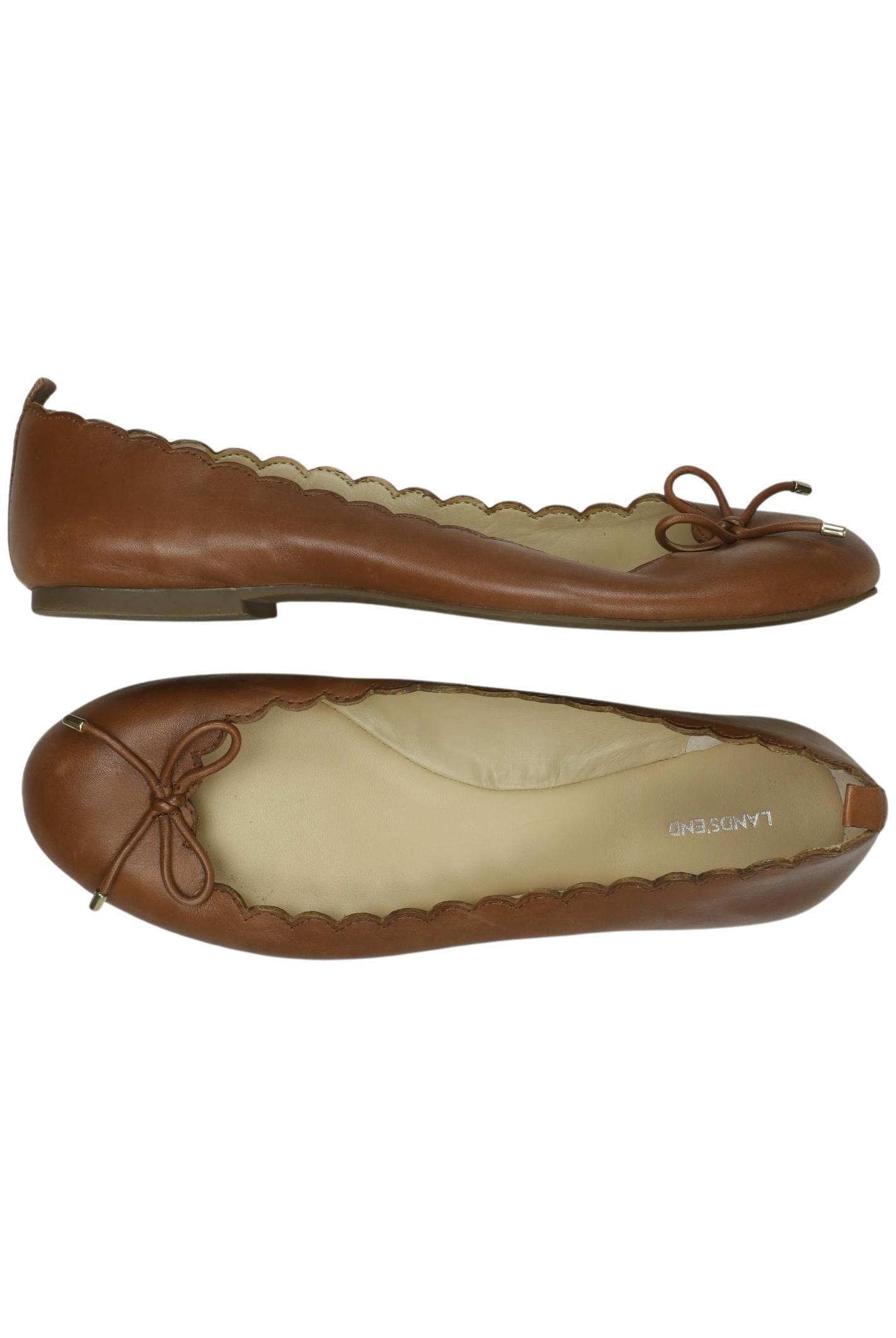

Lands End Damen Ballerinas, braun, Gr. 39
