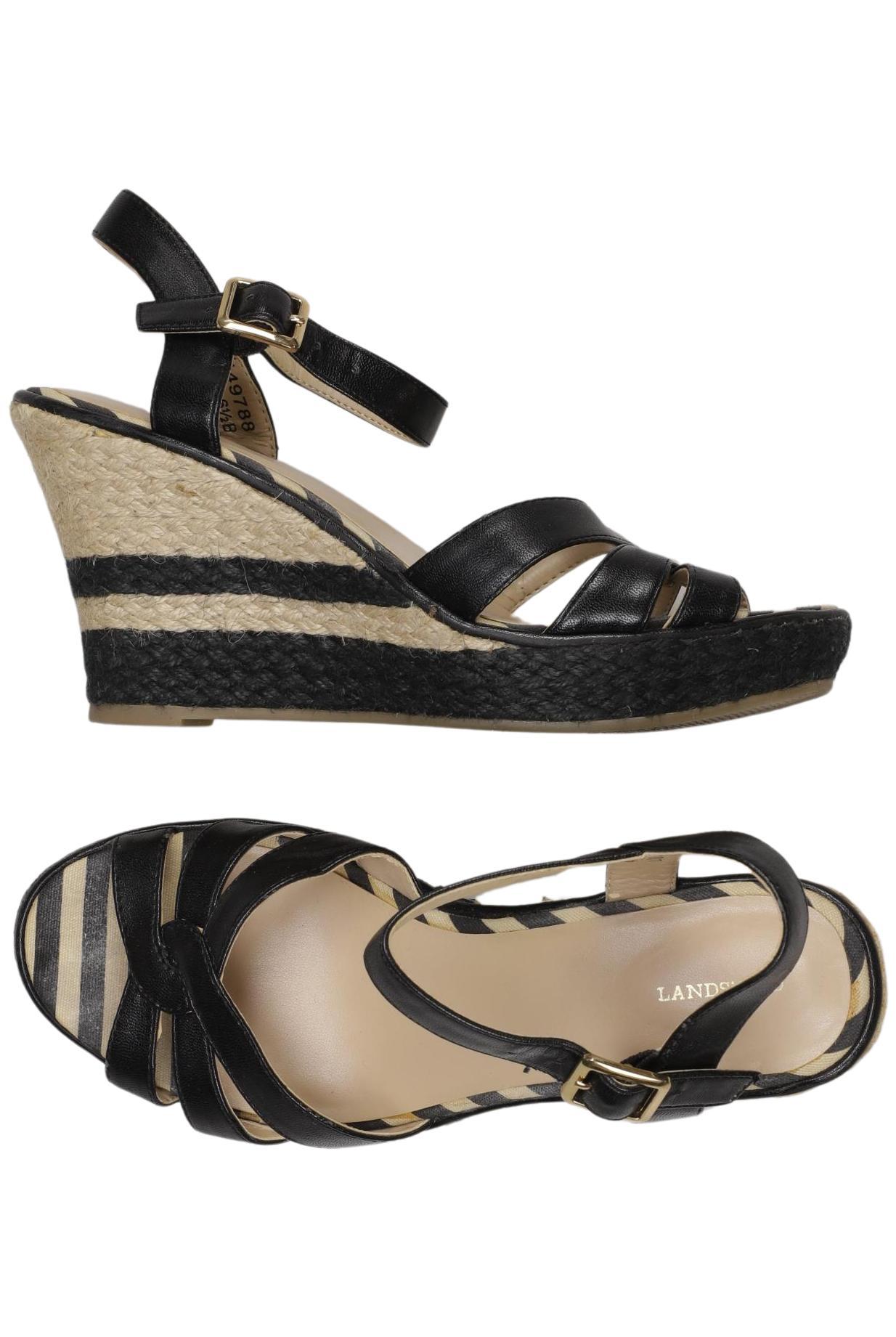 

Lands End Damen Sandale, schwarz, Gr. 37