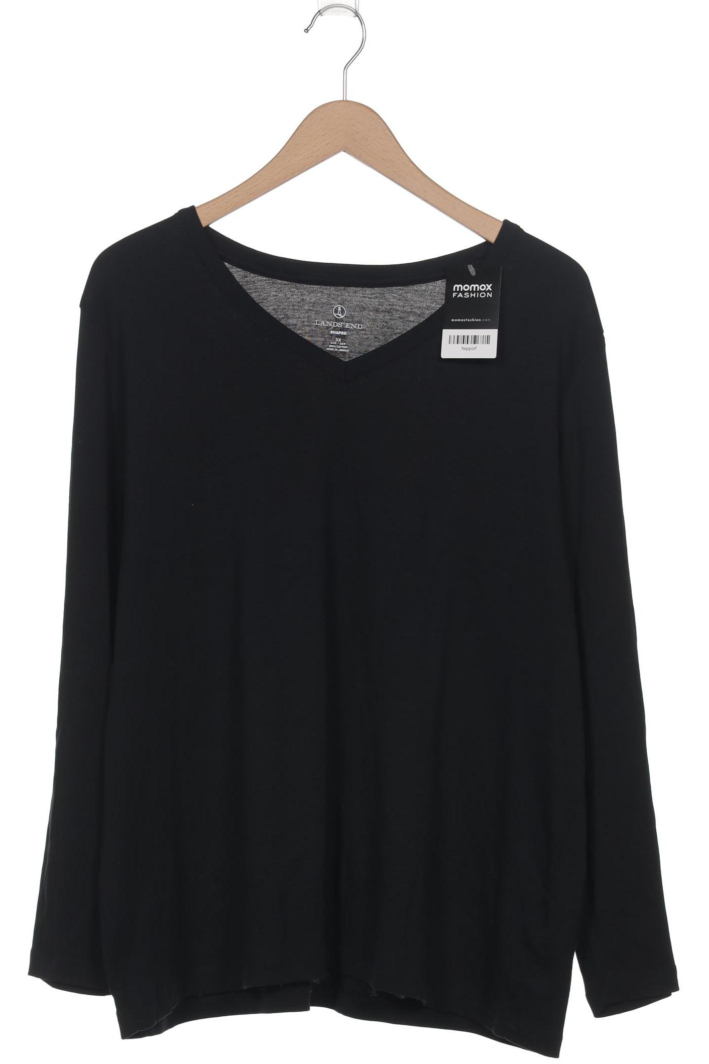 

Lands End Damen Langarmshirt, schwarz, Gr. 24