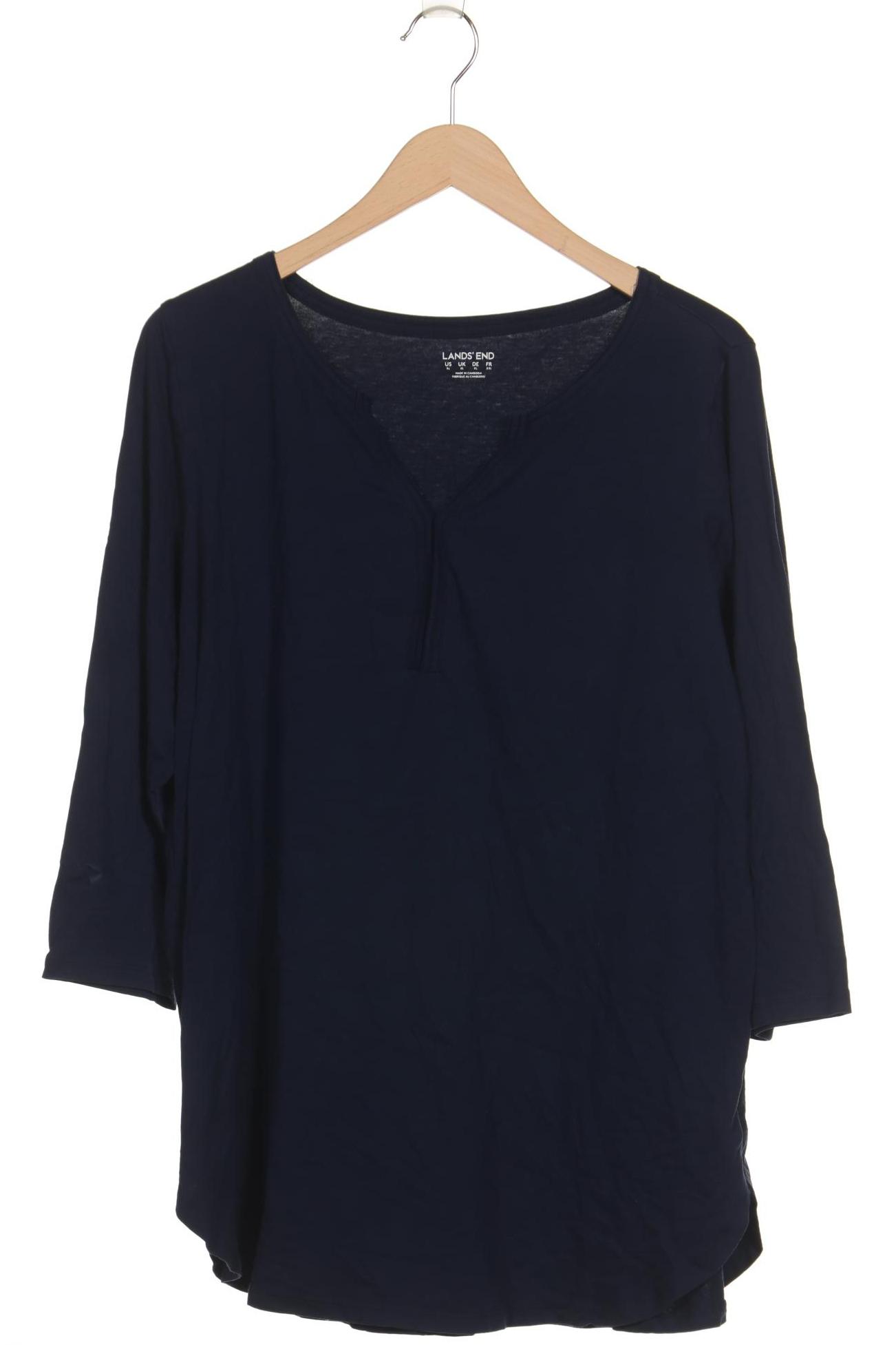 

Lands End Damen Langarmshirt, marineblau, Gr. 44