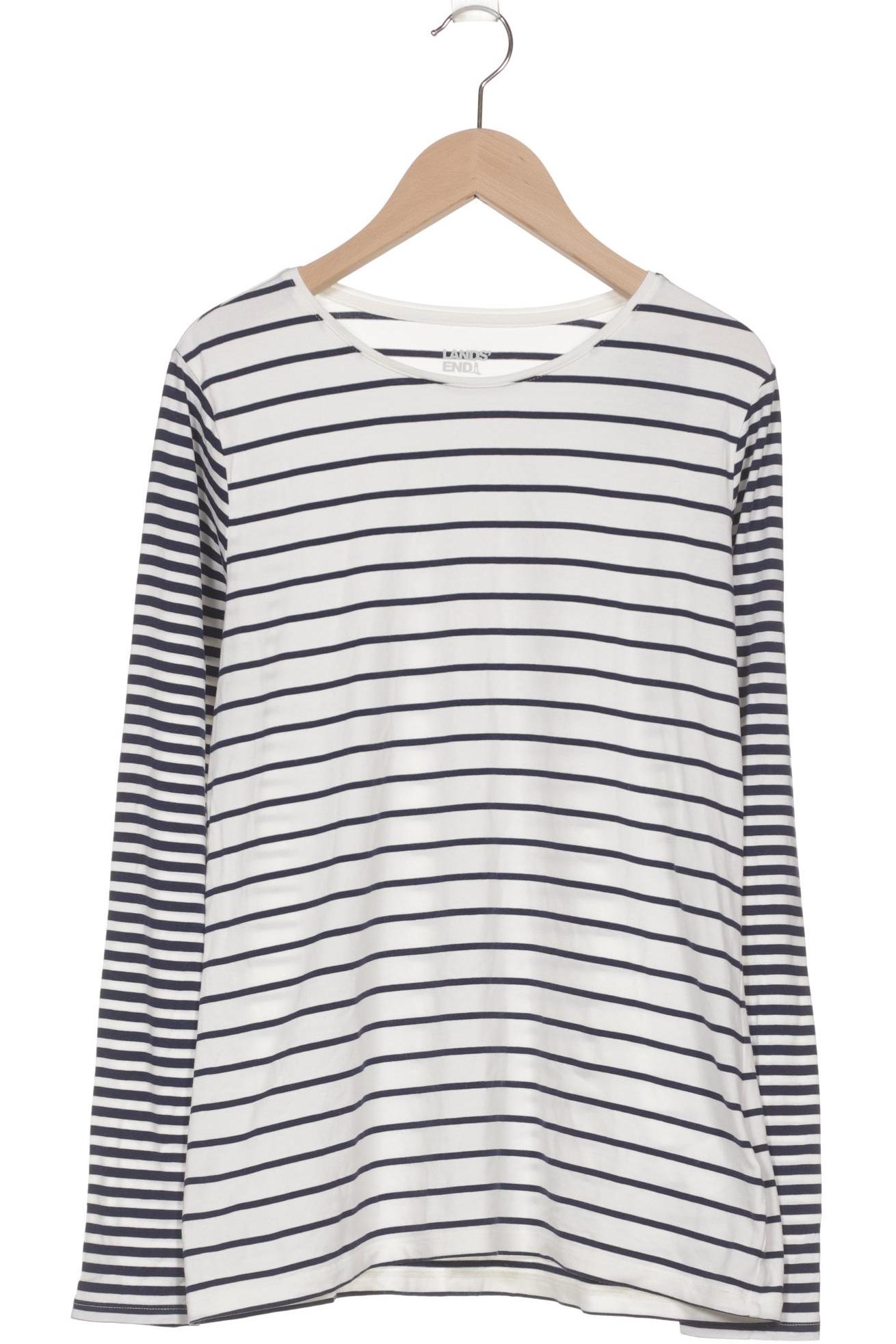 

Lands End Damen Langarmshirt, weiß, Gr. 38