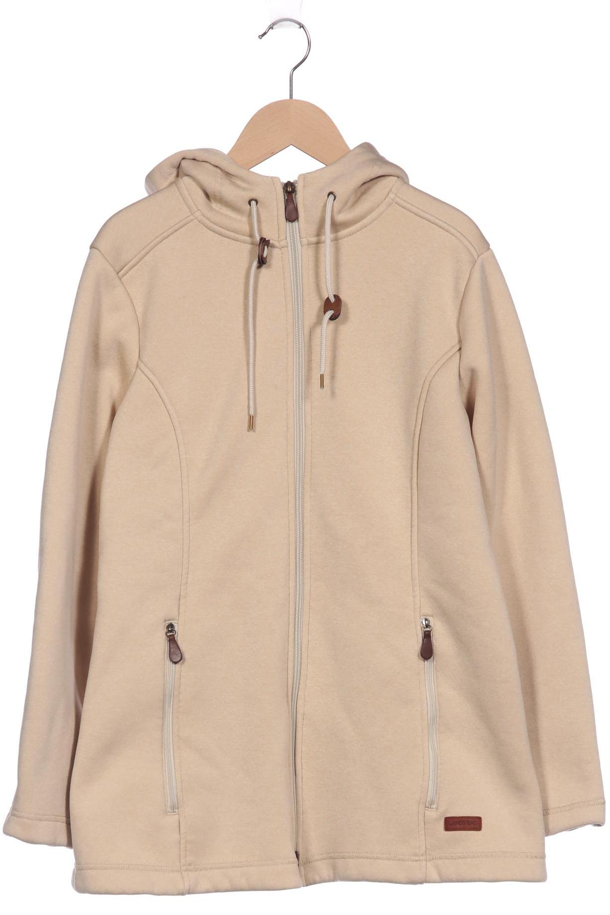 

Lands End Damen Kapuzenpullover, beige, Gr. 38