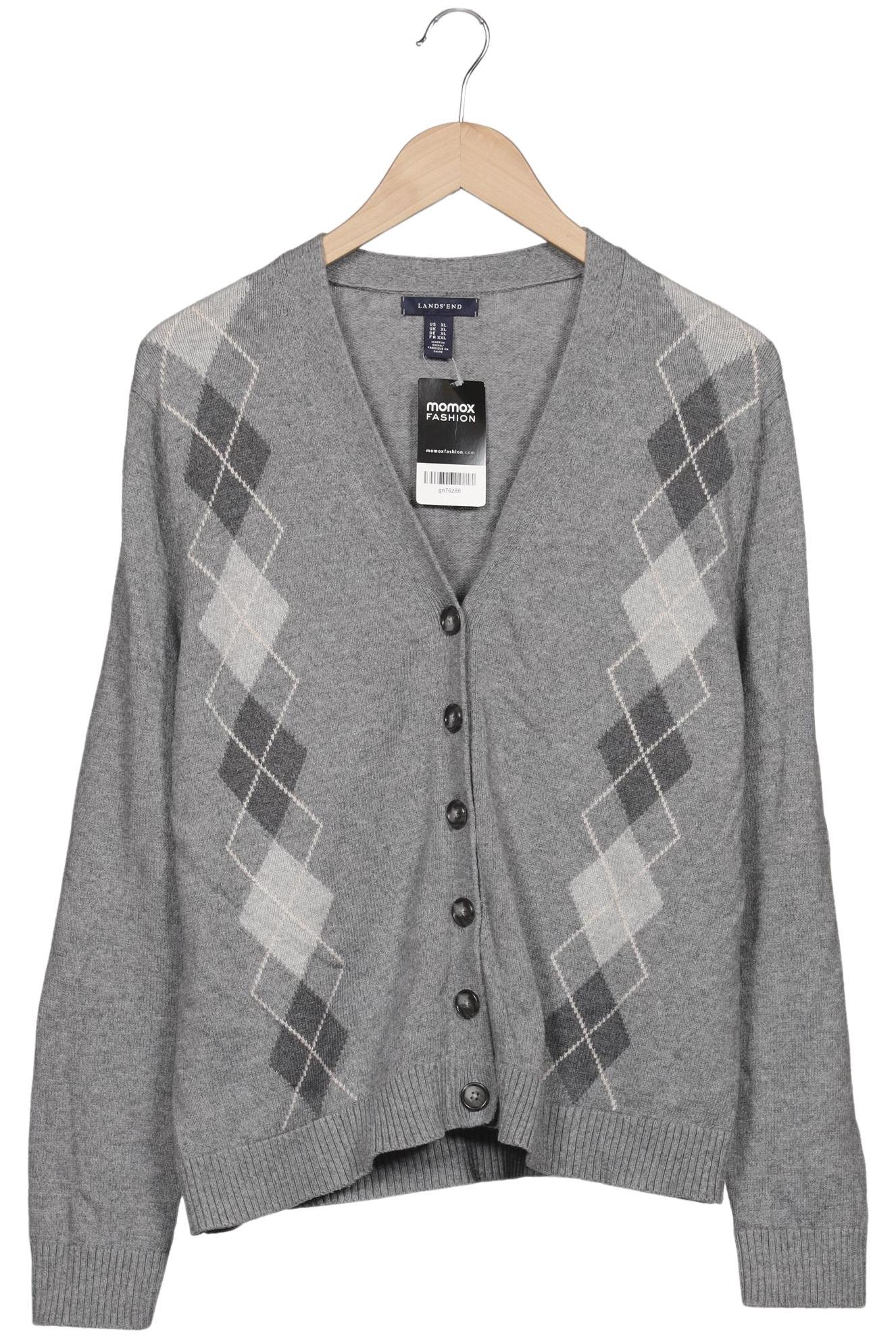 

Lands End Damen Strickjacke, grau, Gr. 44