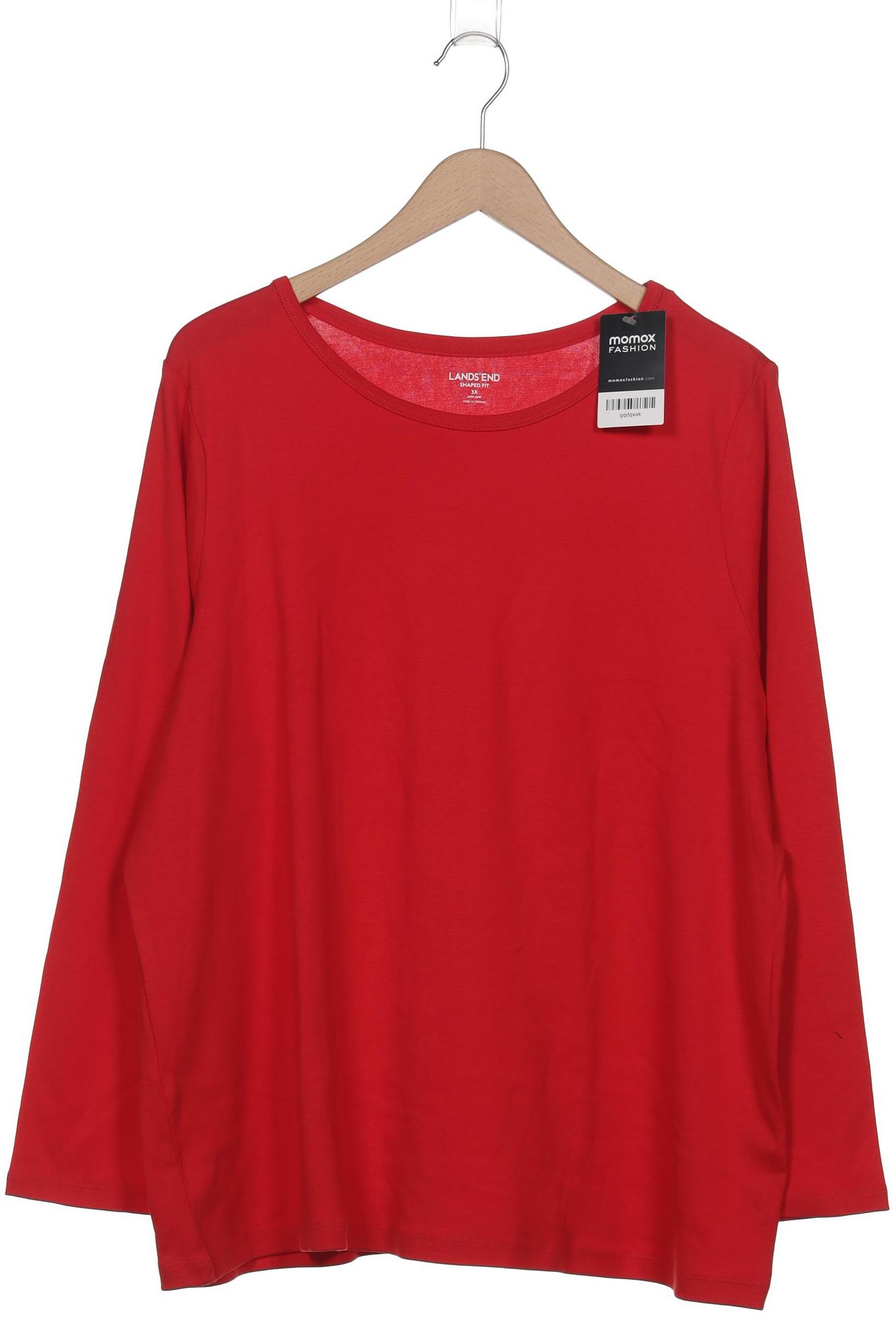 

Lands End Damen Langarmshirt, rot, Gr. 24
