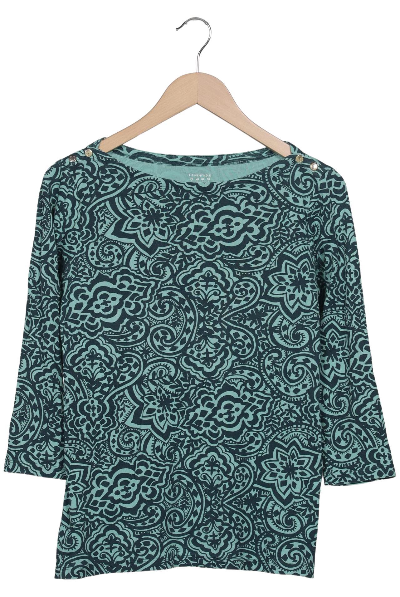 

Lands End Damen Langarmshirt, türkis, Gr. 36