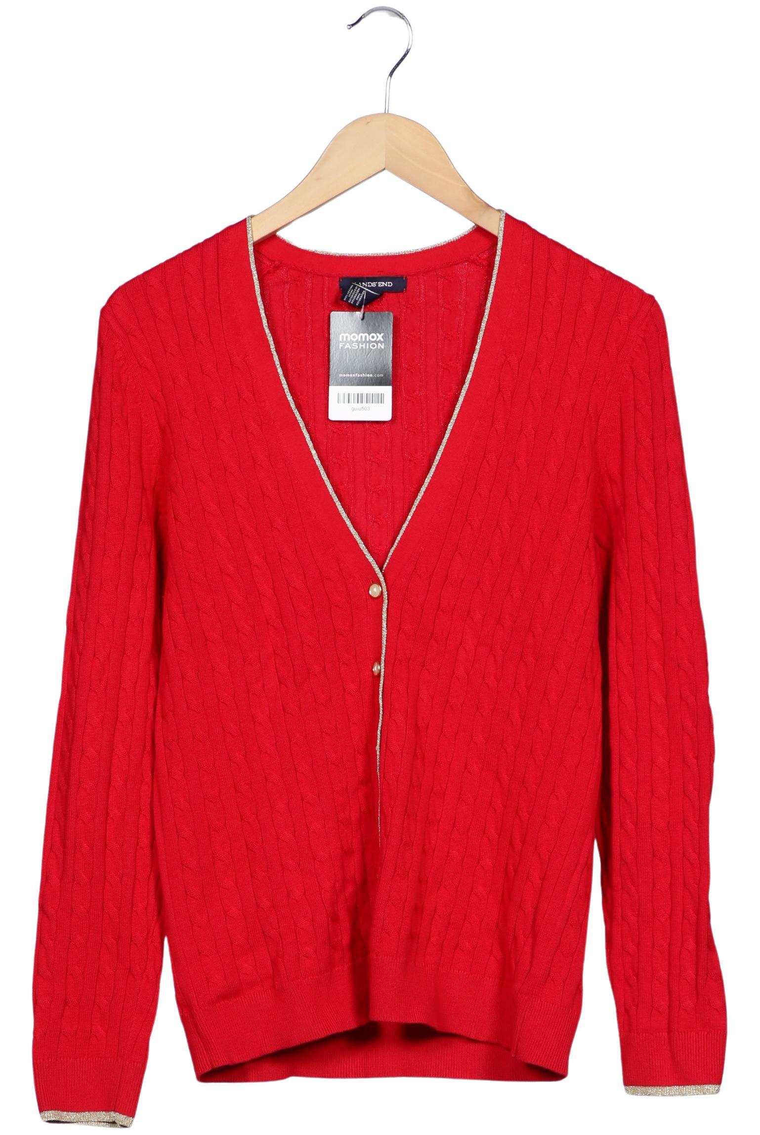 

Lands End Damen Strickjacke, rot, Gr. 38