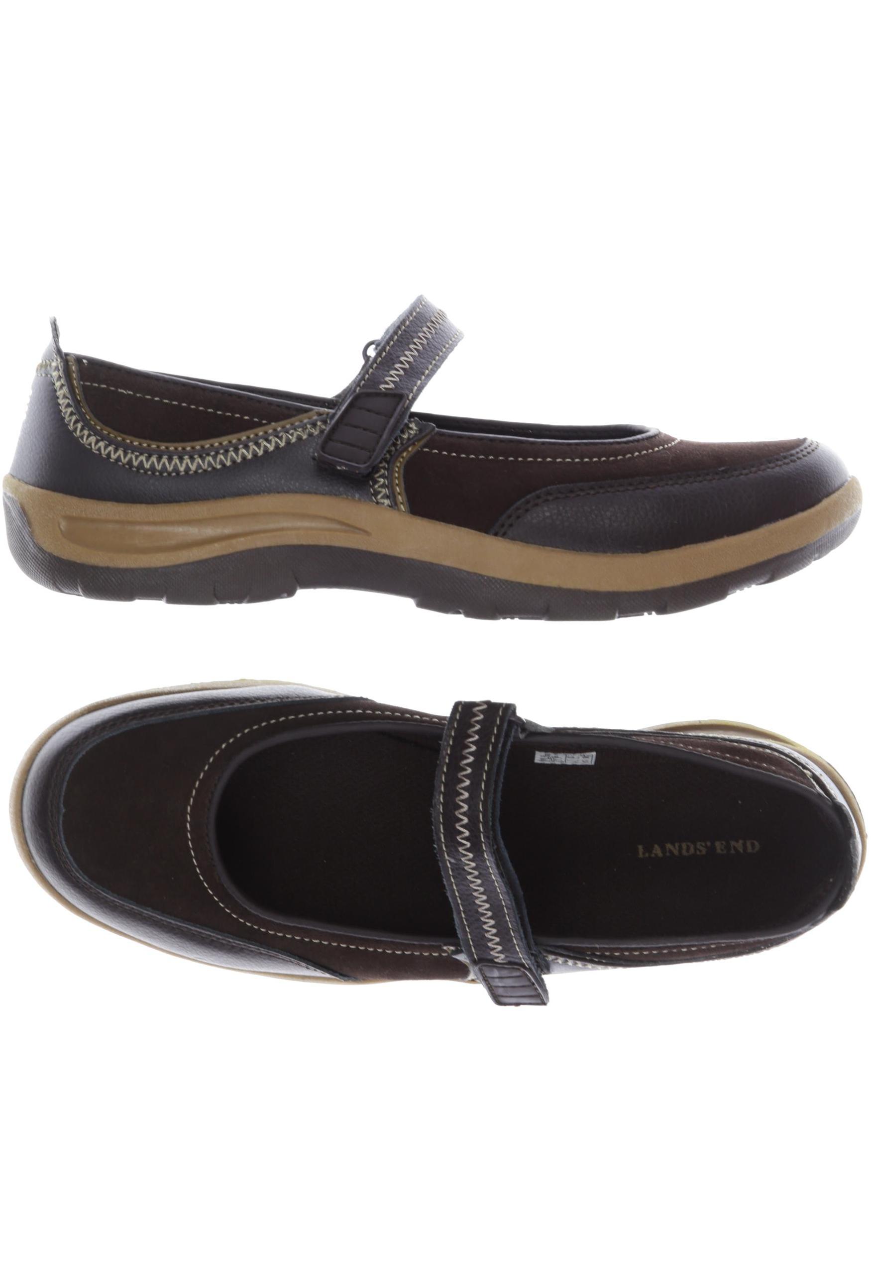 

Lands End Damen Ballerinas, braun, Gr. 40