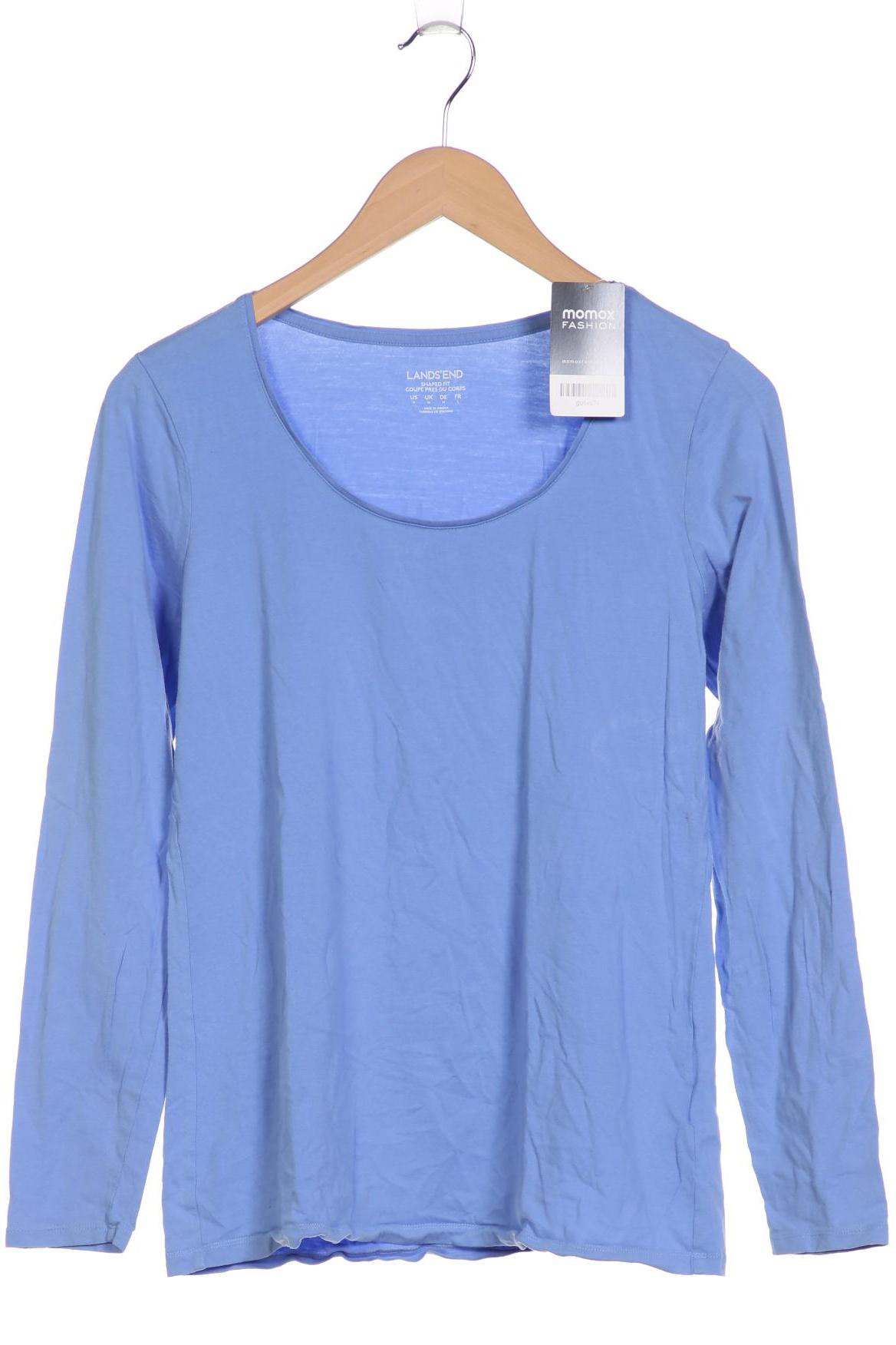 

Lands End Damen Langarmshirt, blau, Gr. 38