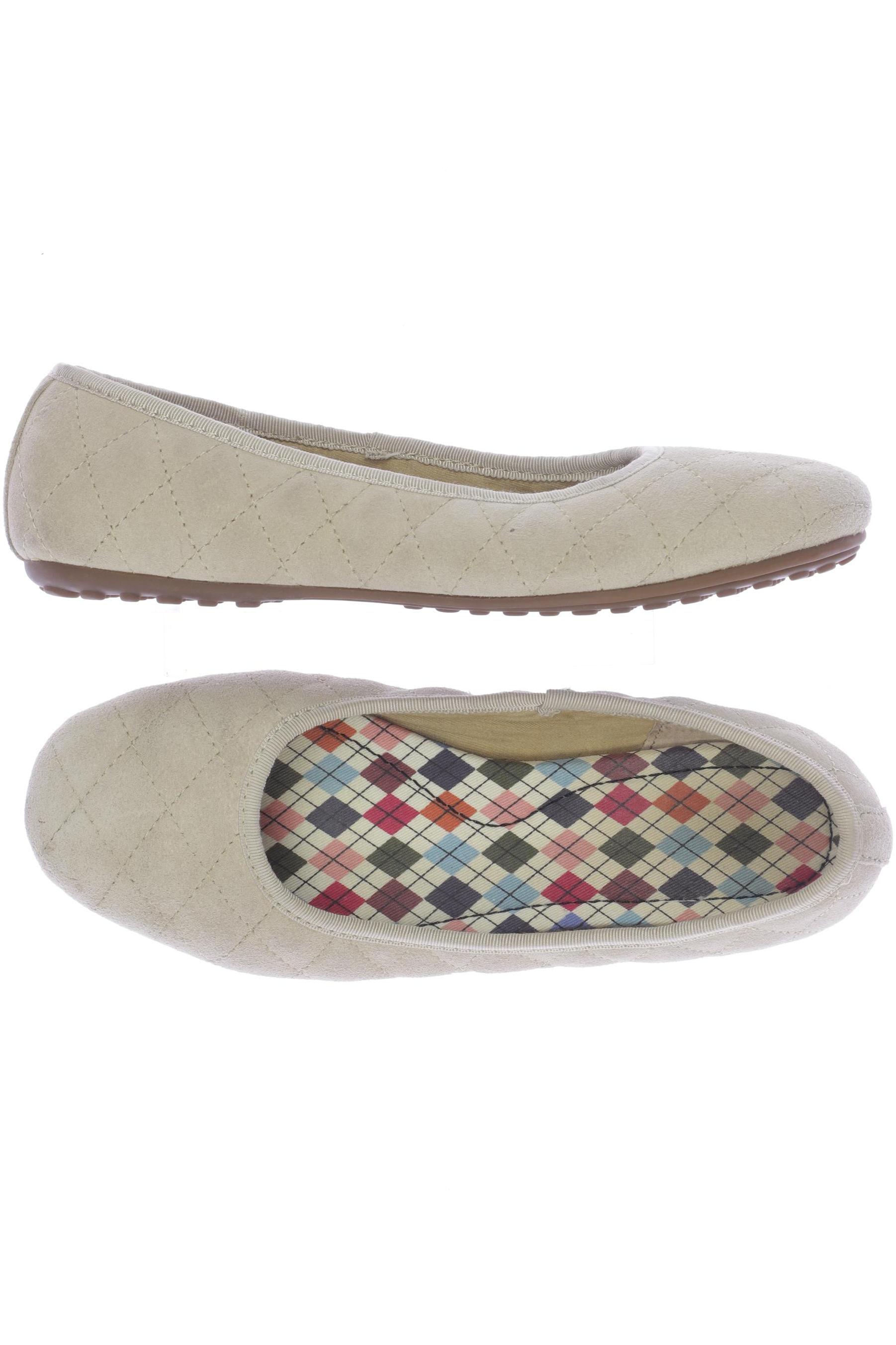 

Lands End Damen Ballerinas, beige, Gr. 7